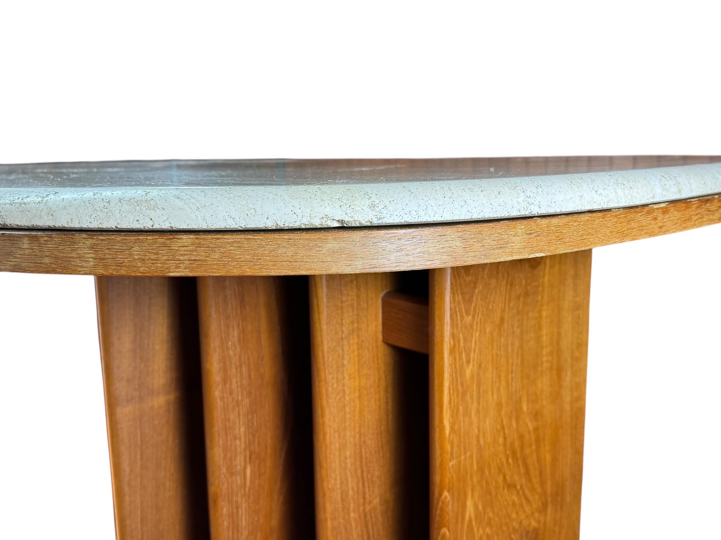 Danish Travertine Dining Table Made by Marmorhuset For Sale 5