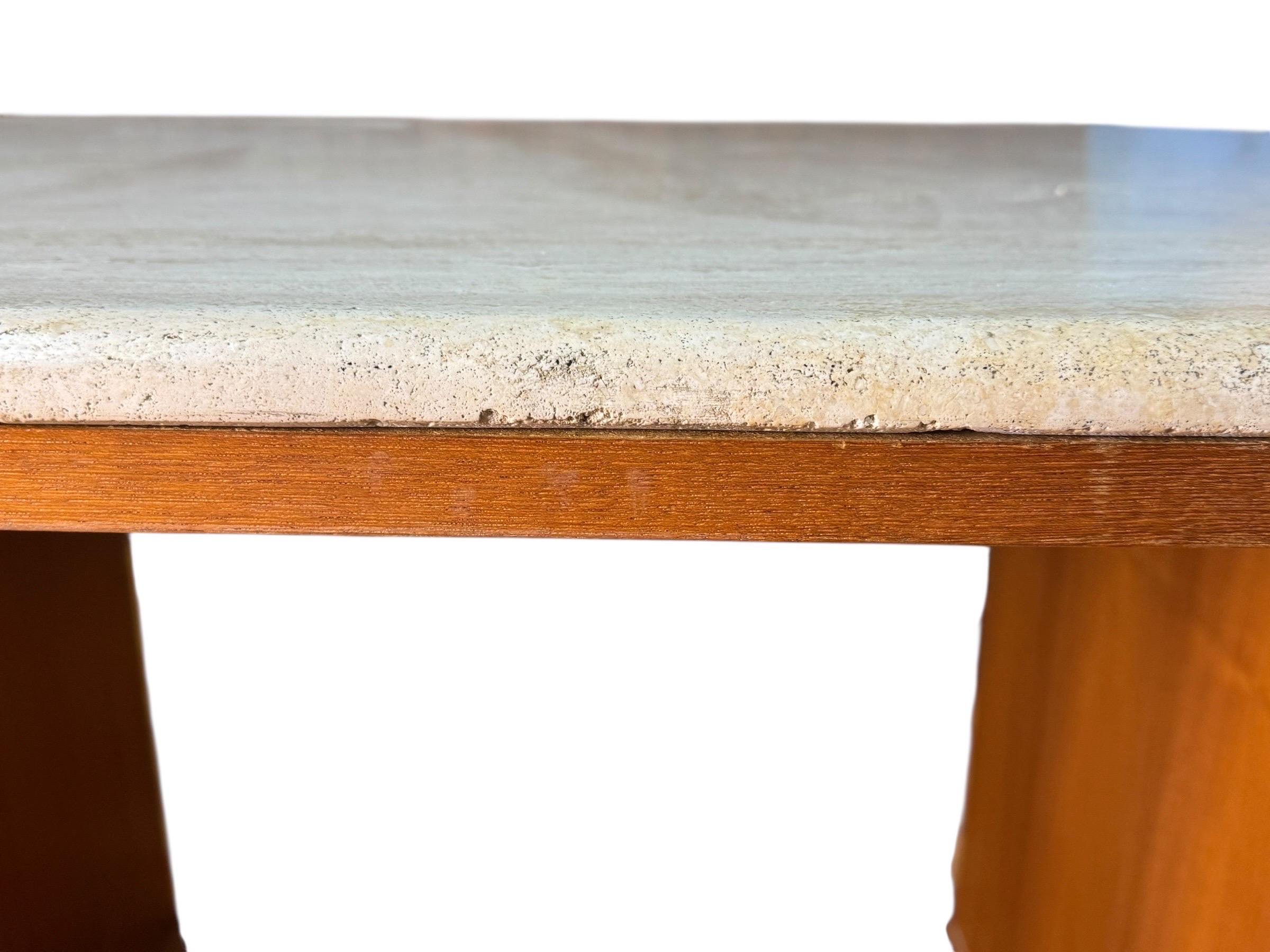 Danish Travertine Dining Table Made by Marmorhuset For Sale 6