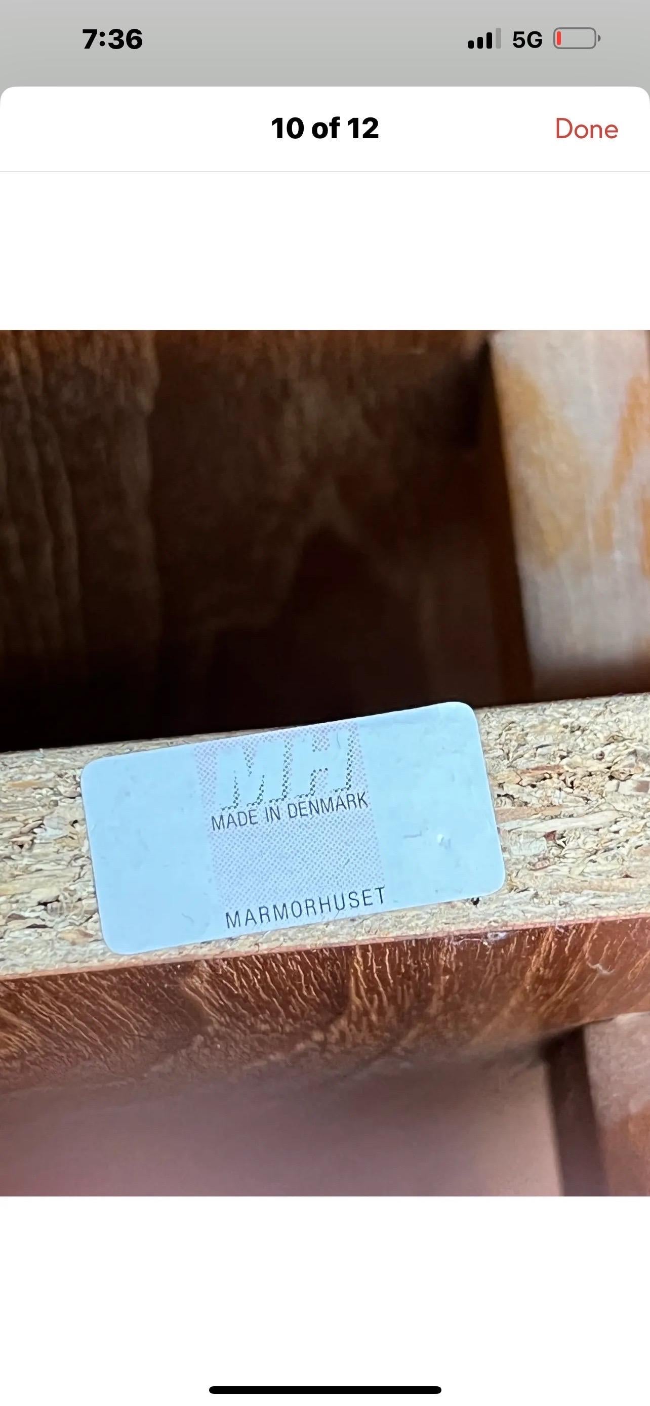 Danish Travertine Dining Table Made by Marmorhuset For Sale 7