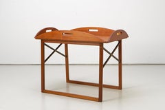 Danish Tray Table by Svend Langkilde for Illums Bolighus Teak and Brass, 1960s