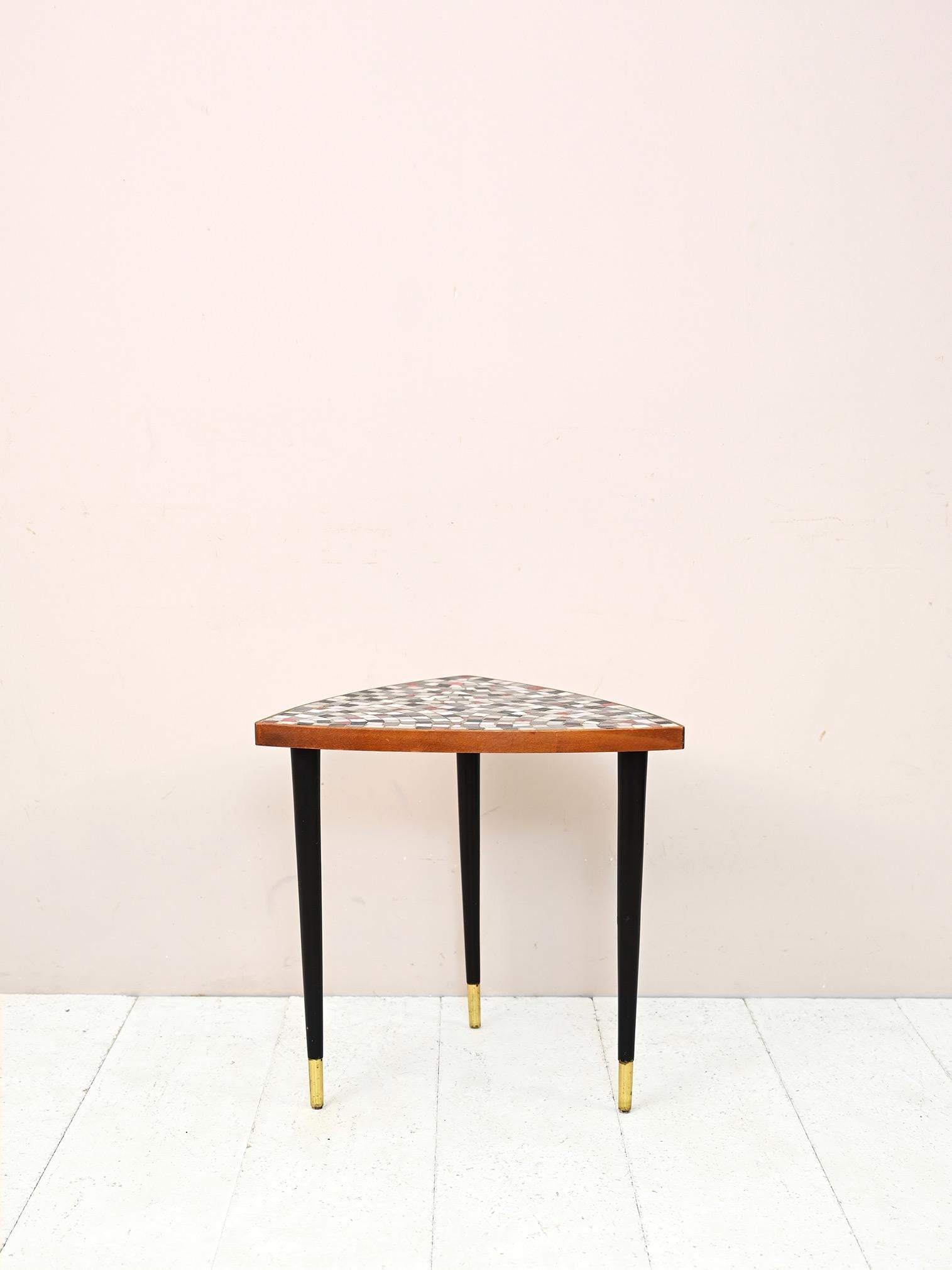 Scandinavian Modern Danish Triangular Coffee Table For Sale