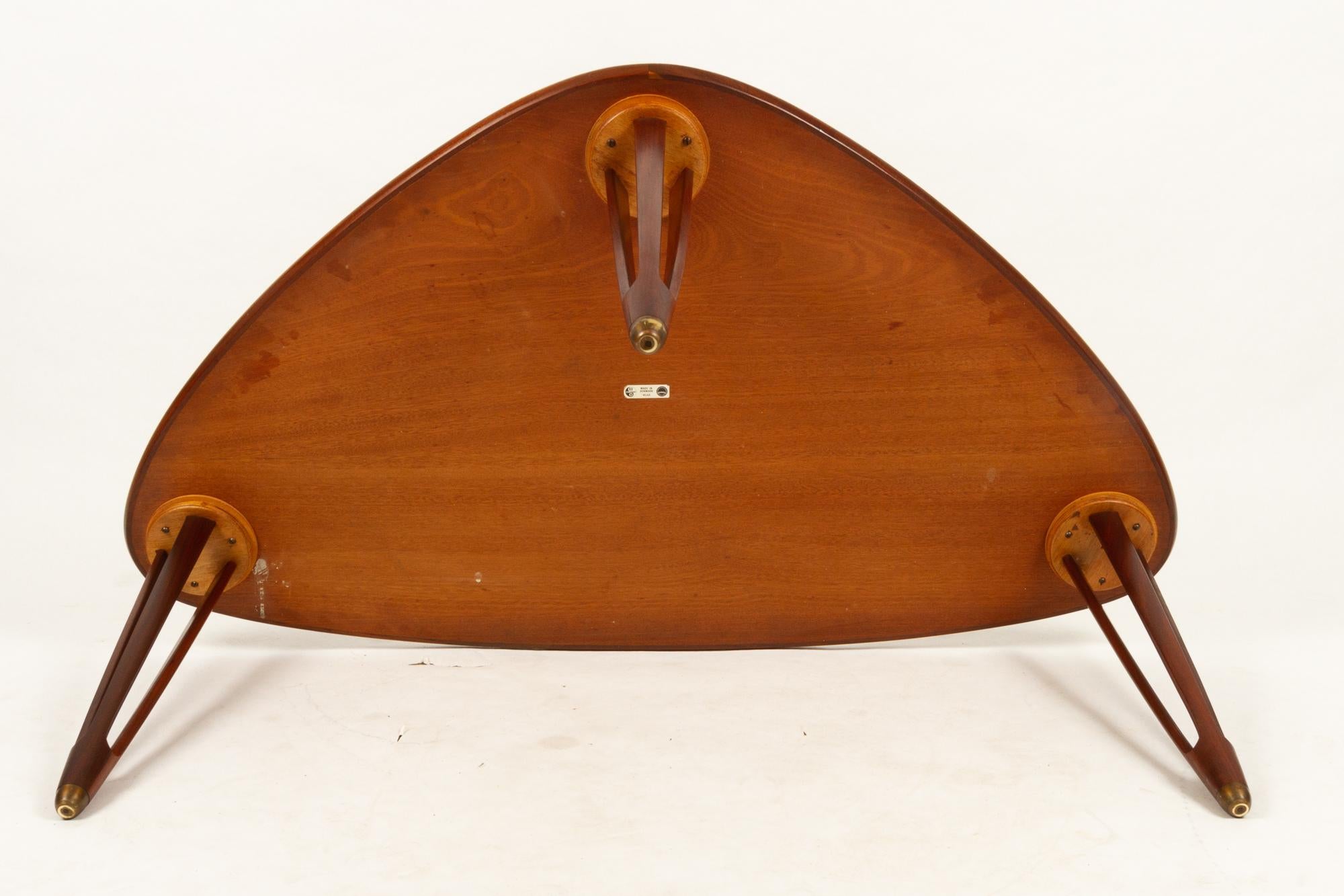 Danish Triangular Teak Coffee Tablel, 1950s 11