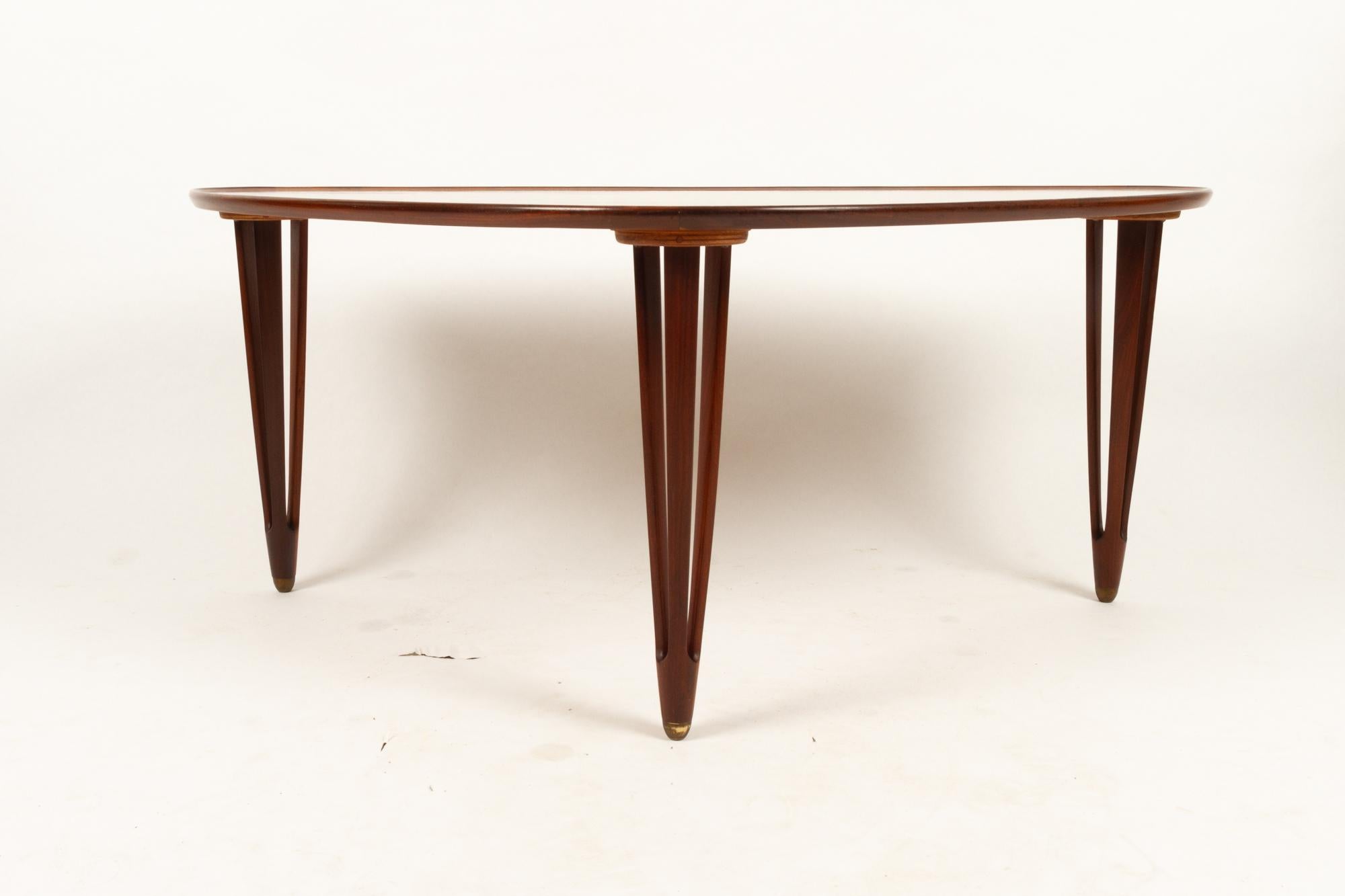 Mid-20th Century Danish Triangular Teak Coffee Tablel, 1950s