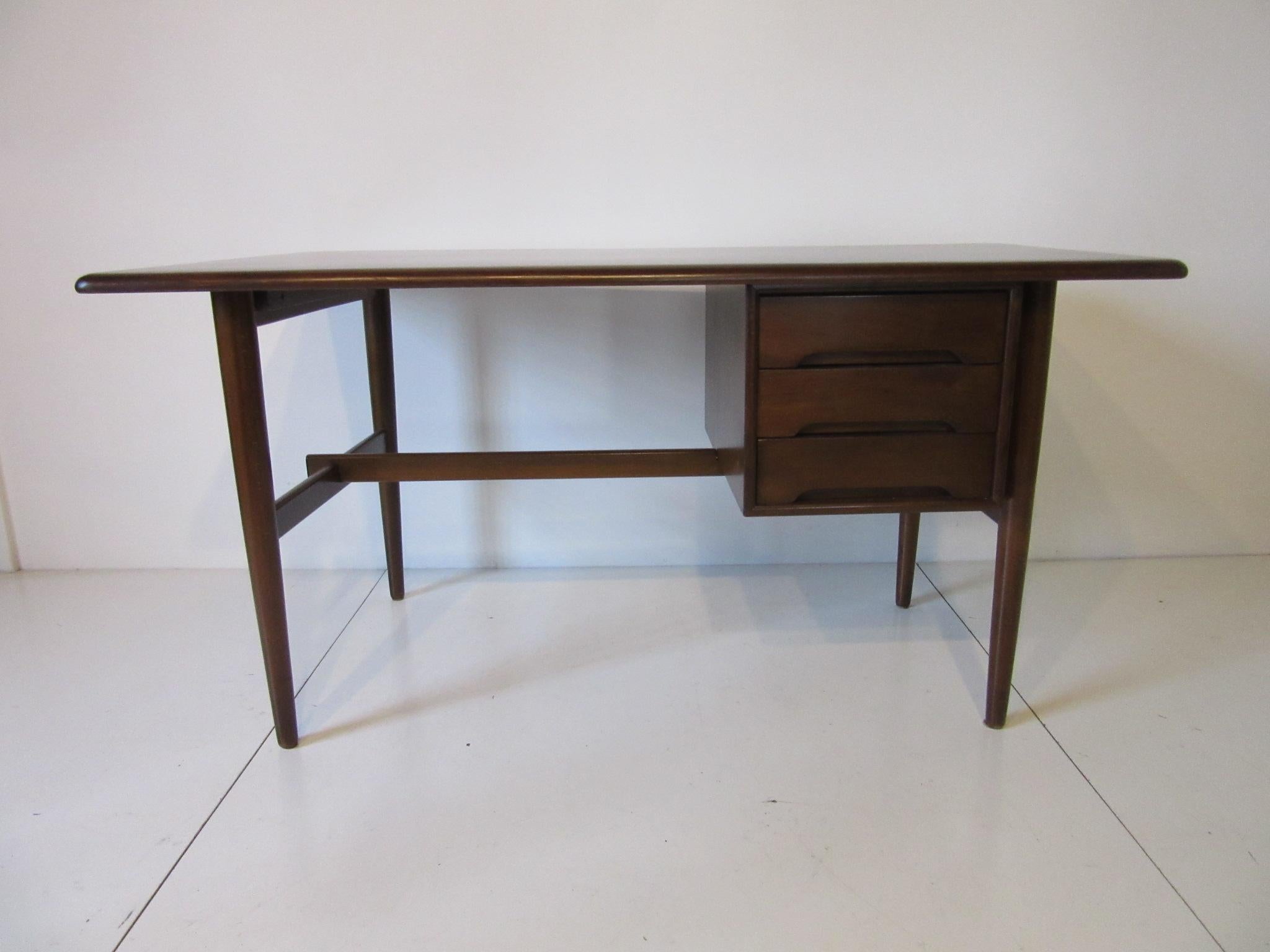 Danish Triangular Topped Desk in the Manner of France & Sons 5