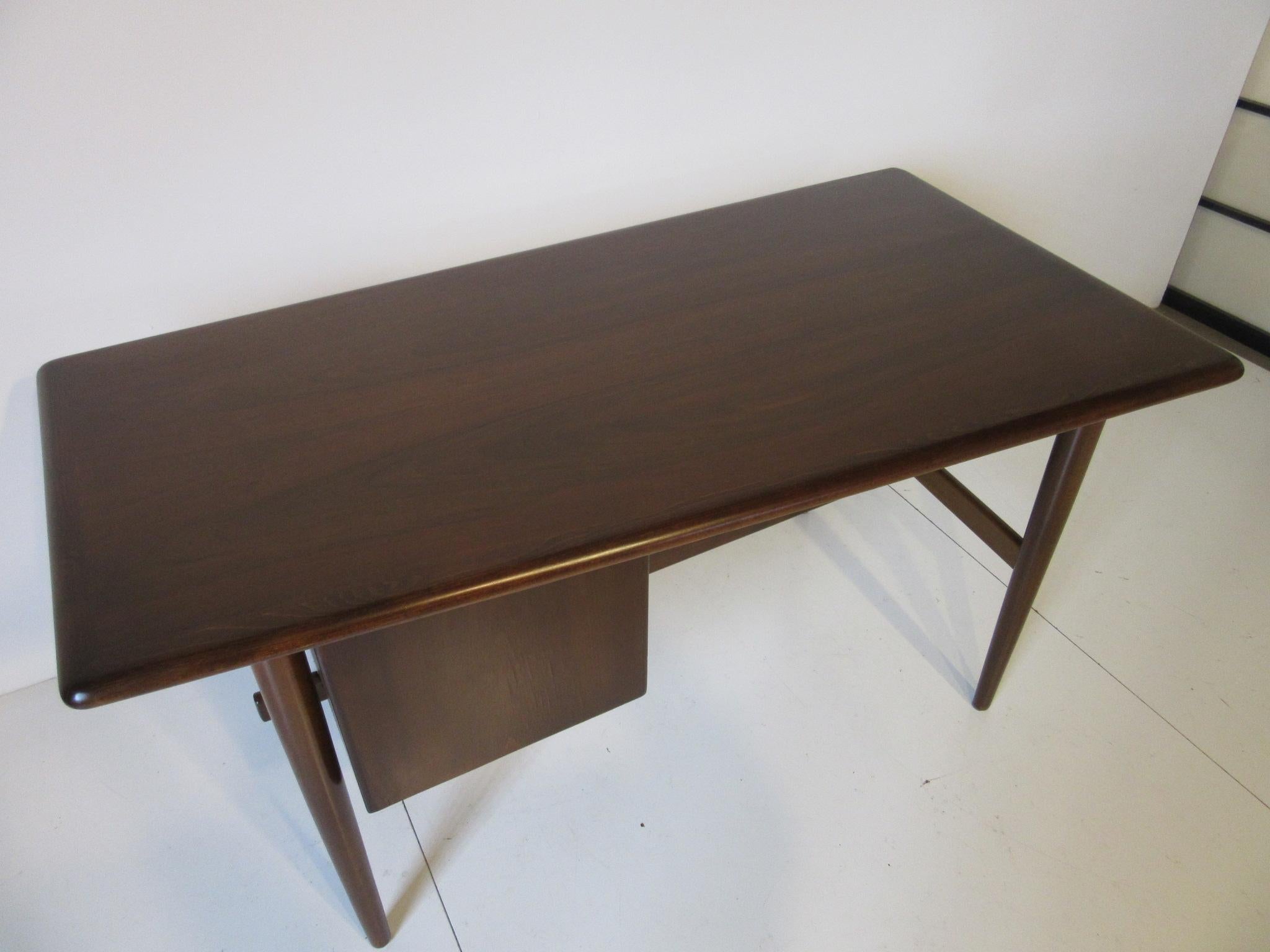 Danish Triangular Topped Desk in the Manner of France & Sons 4