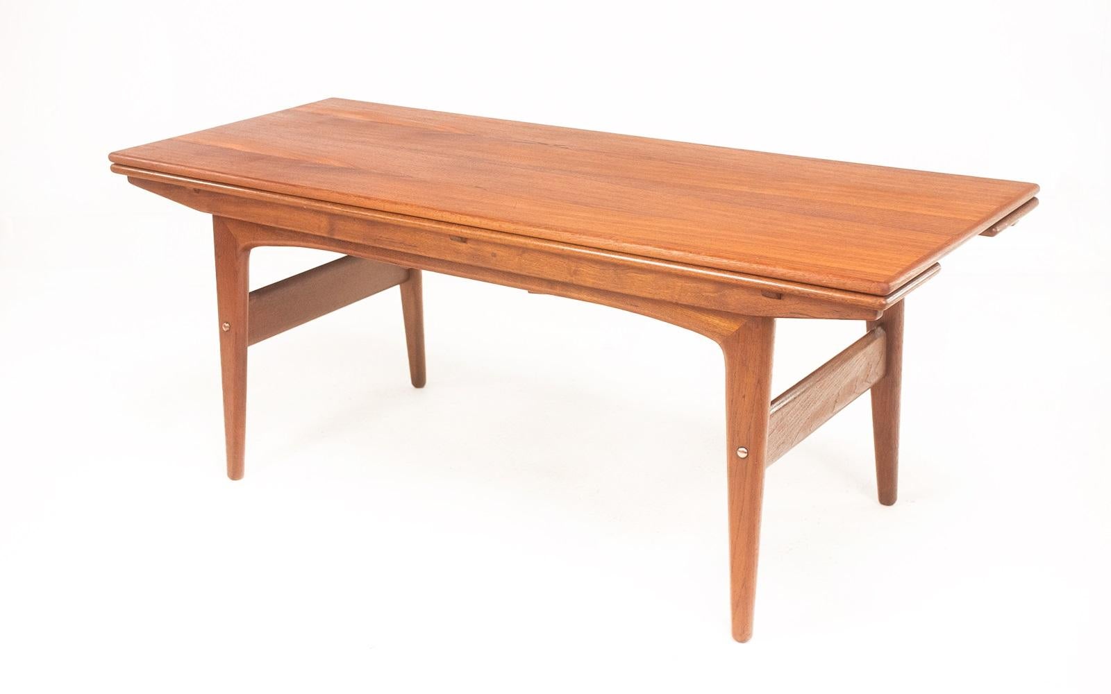 Danish Trioh Teak Metamorphic Dining Coffee Table Mid Century 1960s 2