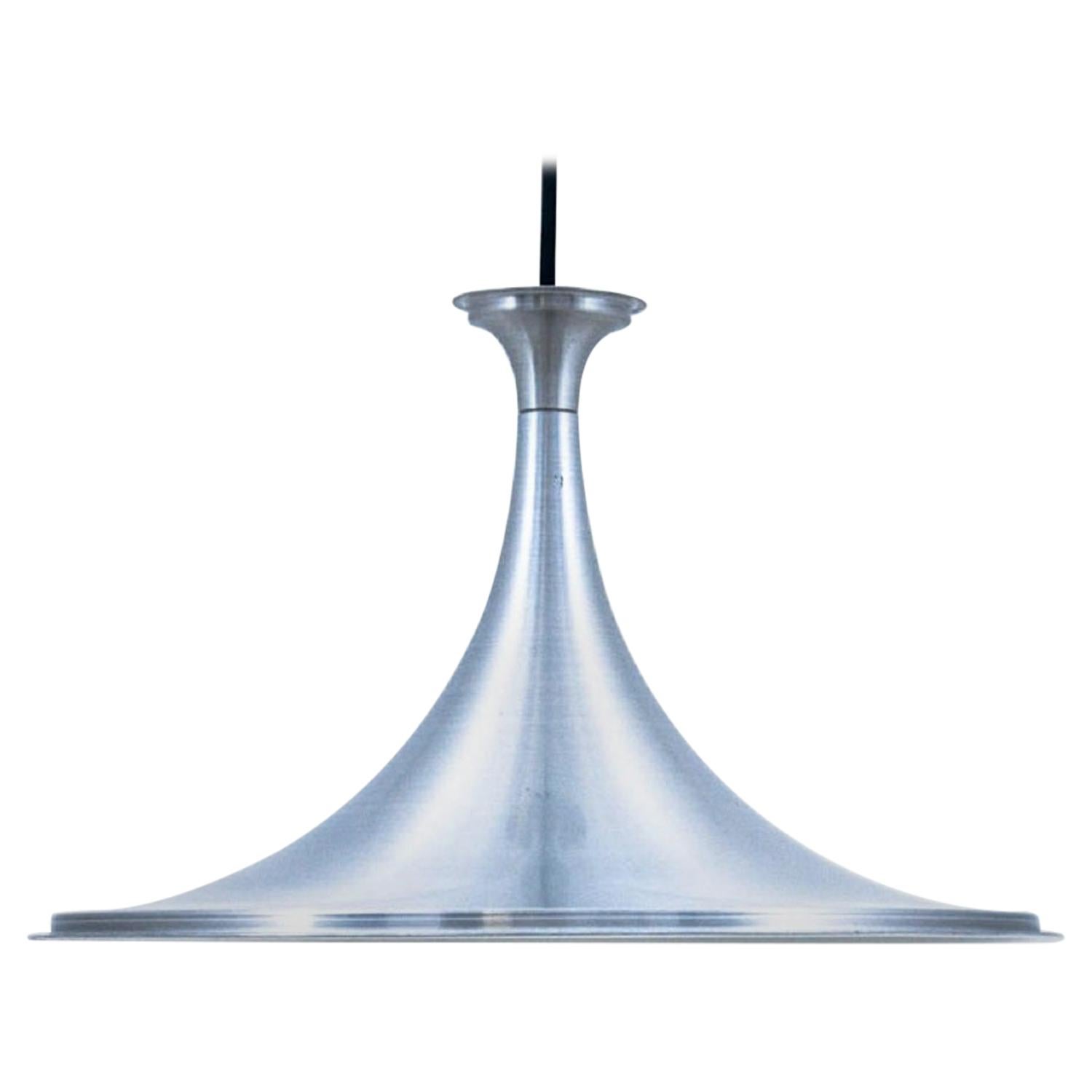 Danish "Trumpet" Metal Ceiling Lamp For Sale