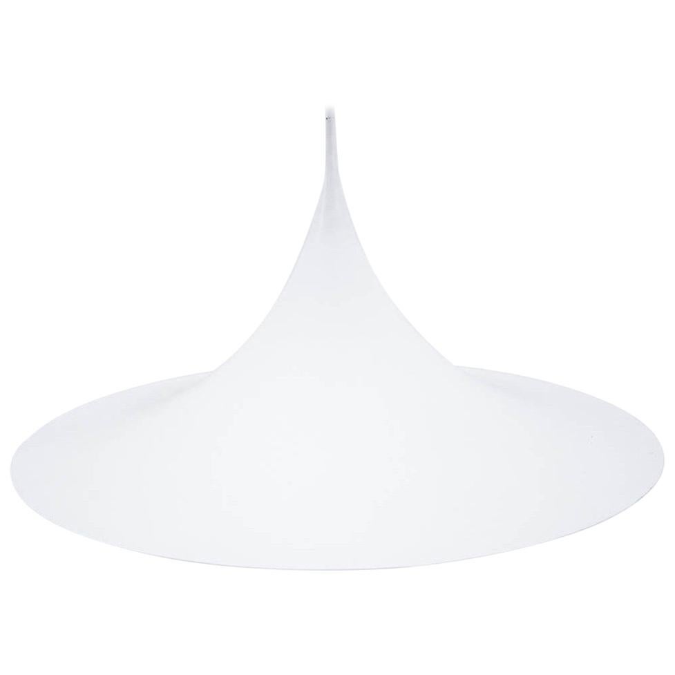Danish "Trumpet" White Ceiling Lamp