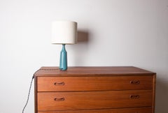 Lámpara de sobremesa troncocónica danesa en arenisca azul mate de Gunnar Nylund para