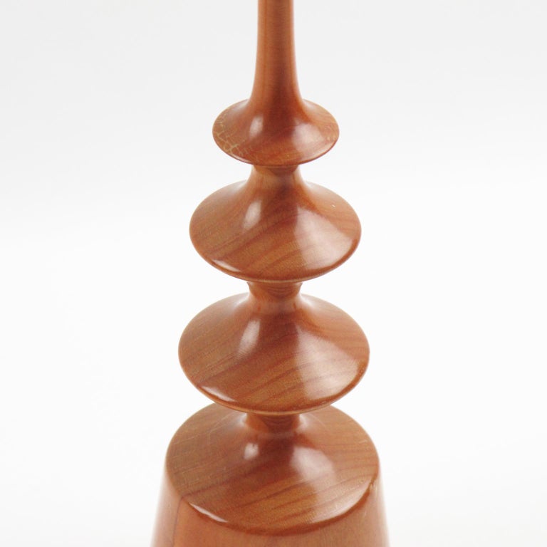 Danish Turned Wood Candleholder Candlestick, a Trio at 1stDibs wood