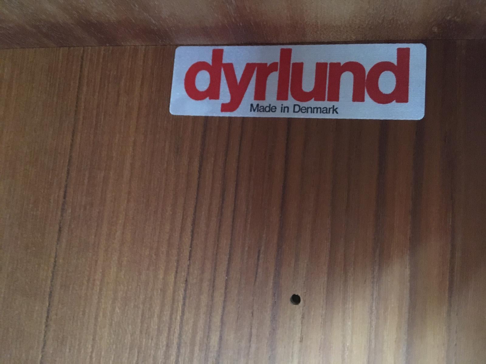 Danish TV Rack Side Board with Tambour Doors by Dyrlund, Denmark, 1970s For Sale 1