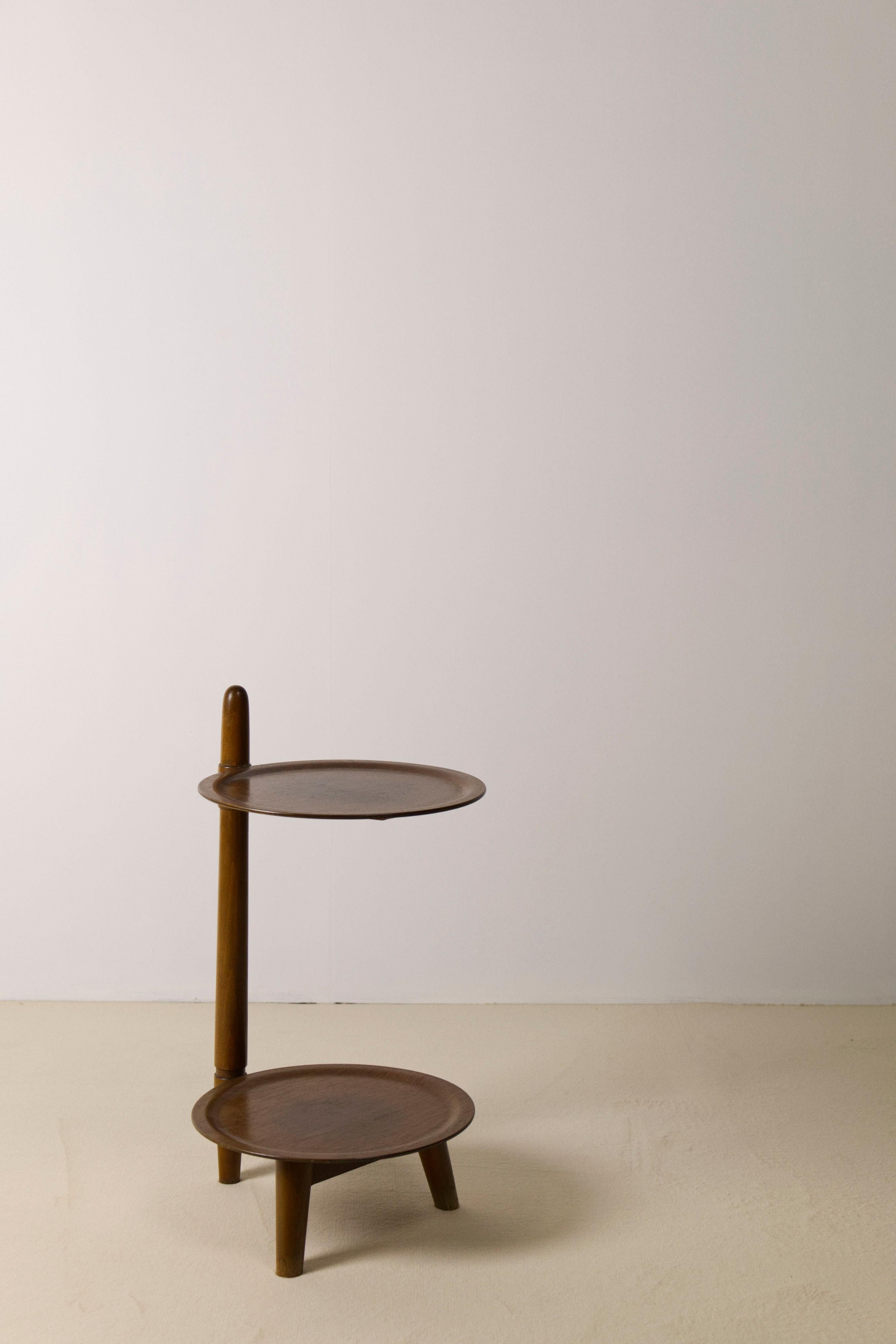 Scandinave moderne Table d'appoint danoise à deux niveaux par Edmund Jørgensen, années 1950 en vente