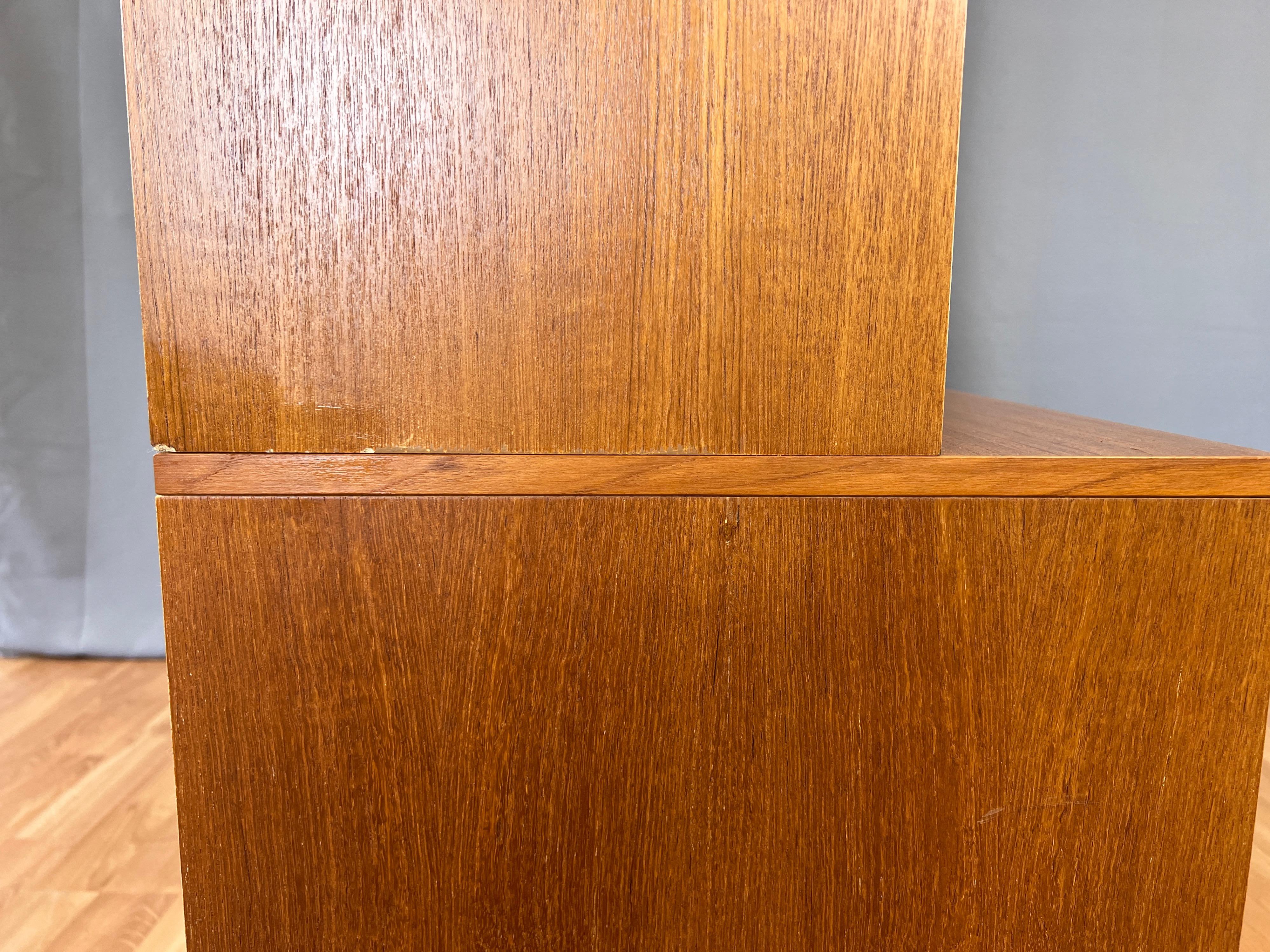 Danish UP Møbelfabrik Poul Hundevad-Style Teak Bookcase and Cabinet Hutch, 1970s For Sale 6