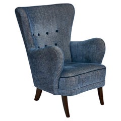 Danish Upholstered Armchair, circa 1940s