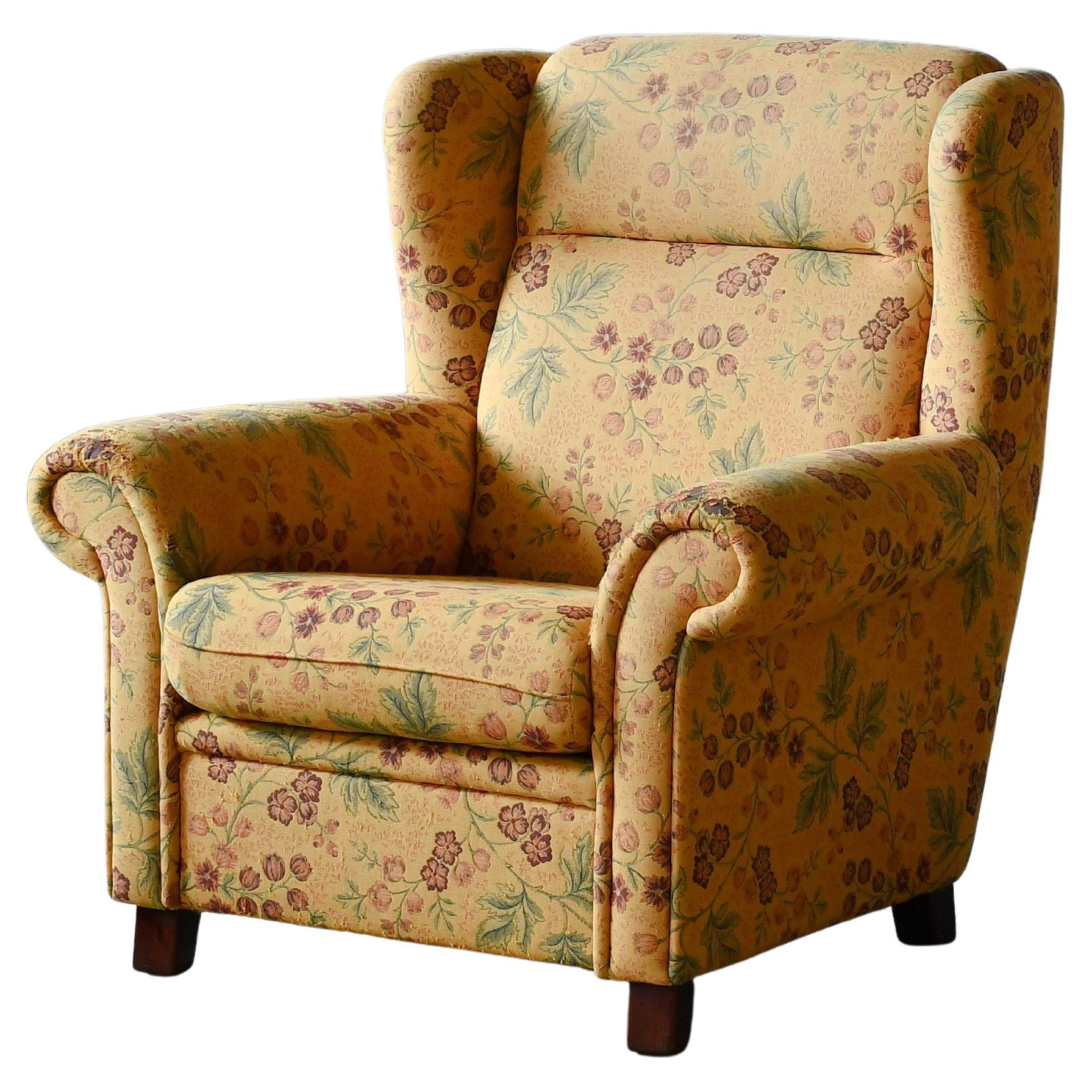 Danish Upholstered Lounge Chair ca. 1950