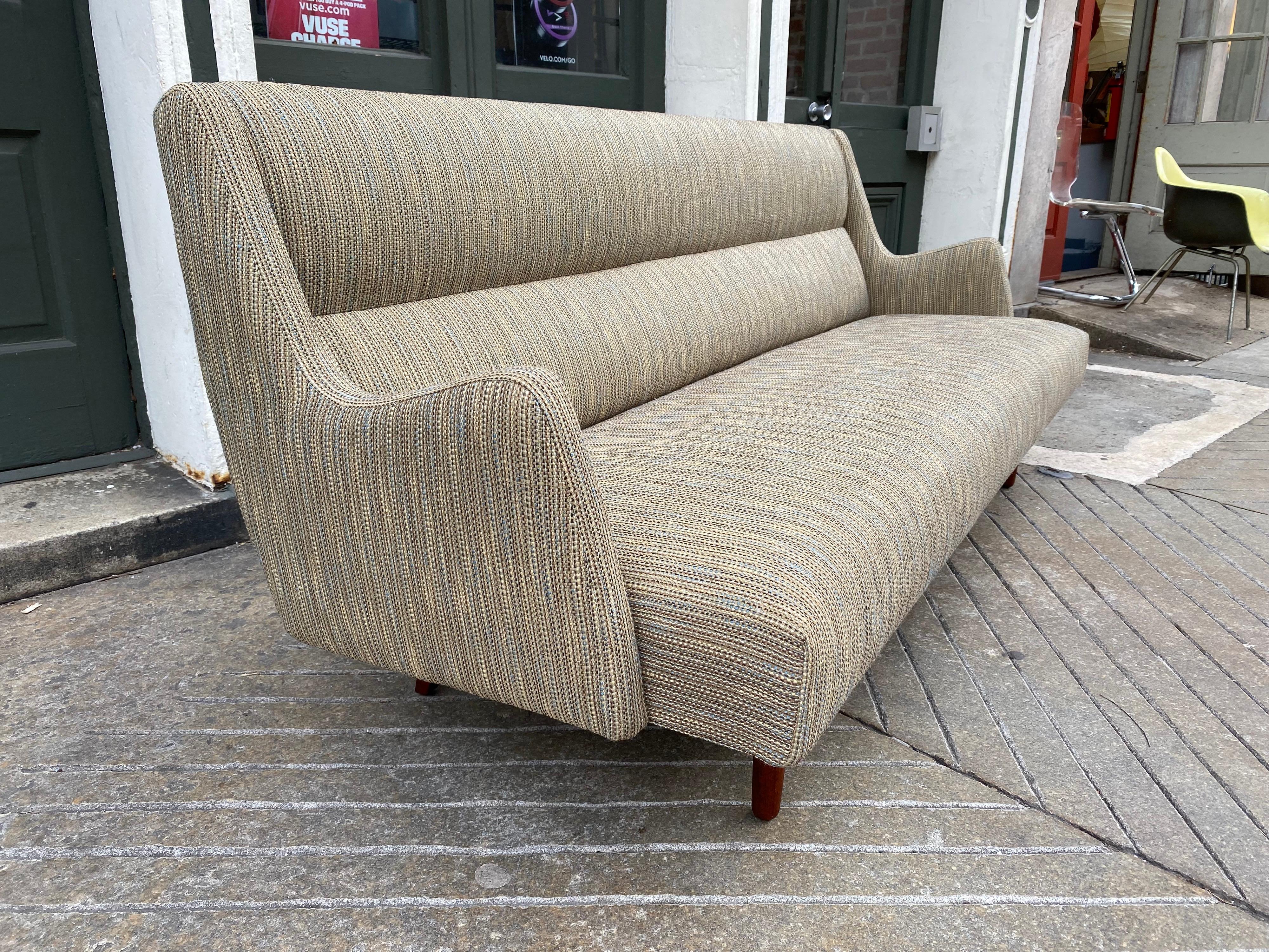 Upholstery Danish Upholstered Sofa in the Style of Finn Juhl