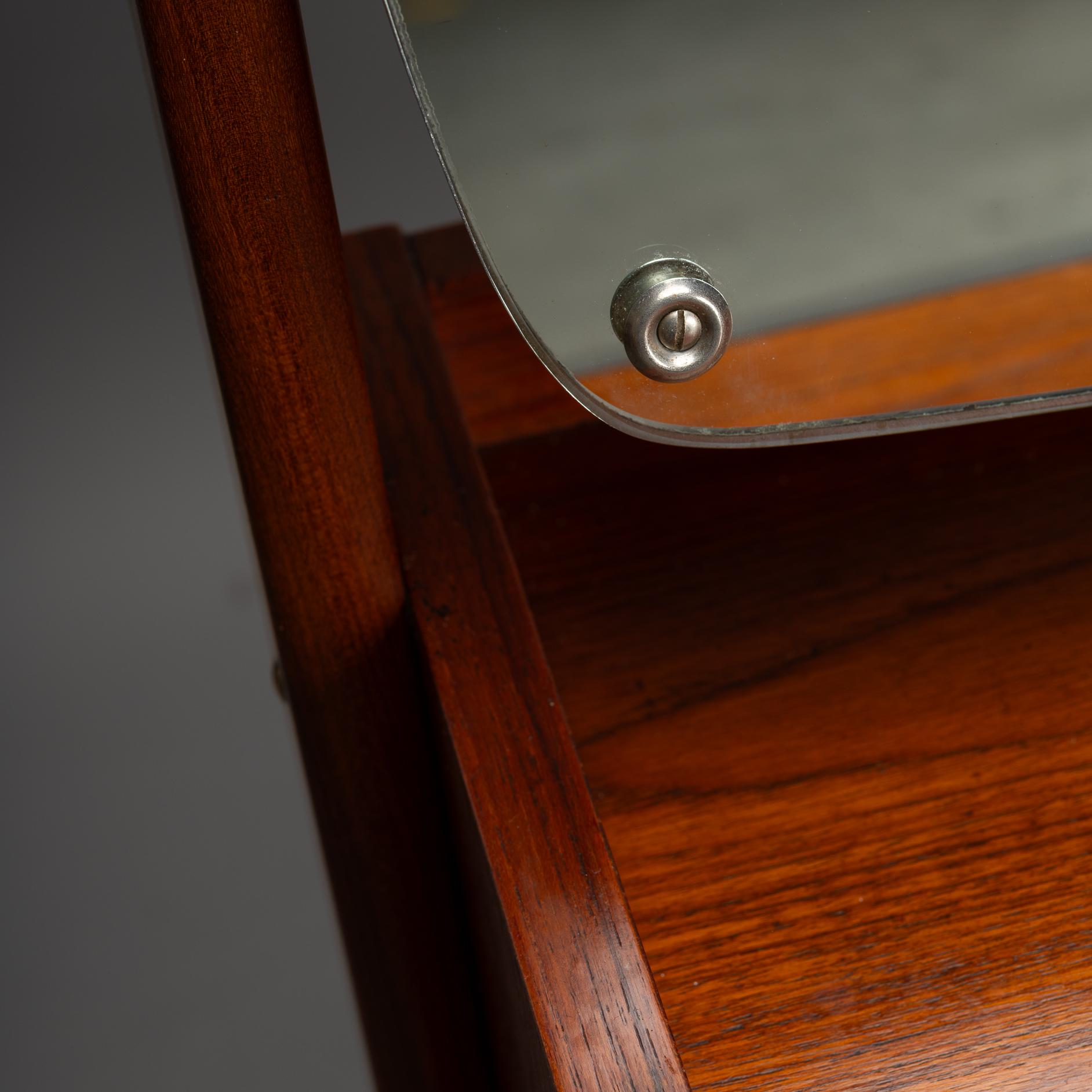 Tavolino da toeletta danese in teak di AG Spejl Kobberbeskyttet, anni '60 in vendita 6