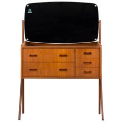 Danish Vanity Dressing Table Manufactured by Ag Spejl Kobberbeskyttet, 1960s