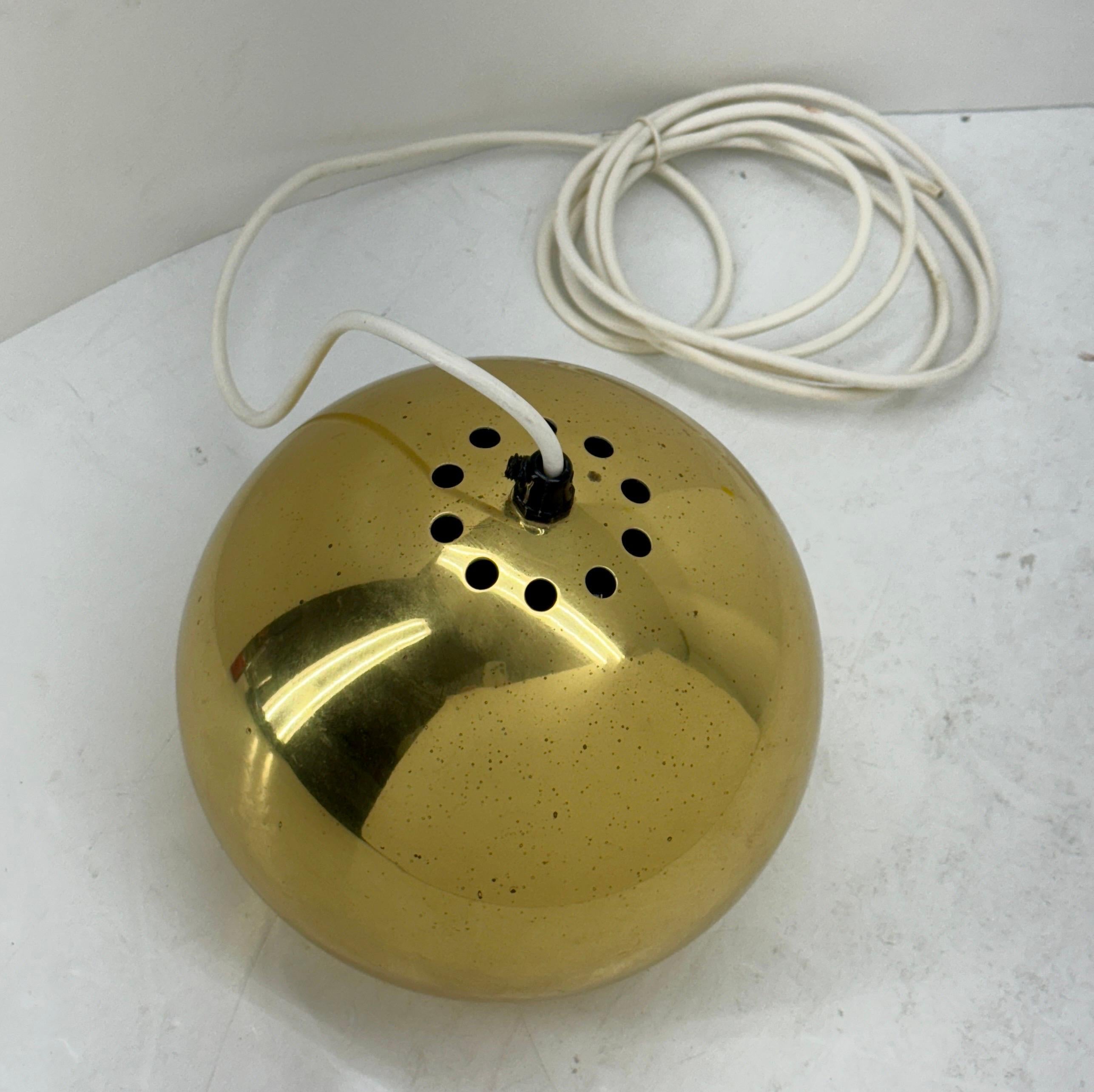 Danish Verner Panton VP6 Topan Brass Pendant Mid-Century Modern For Sale 8