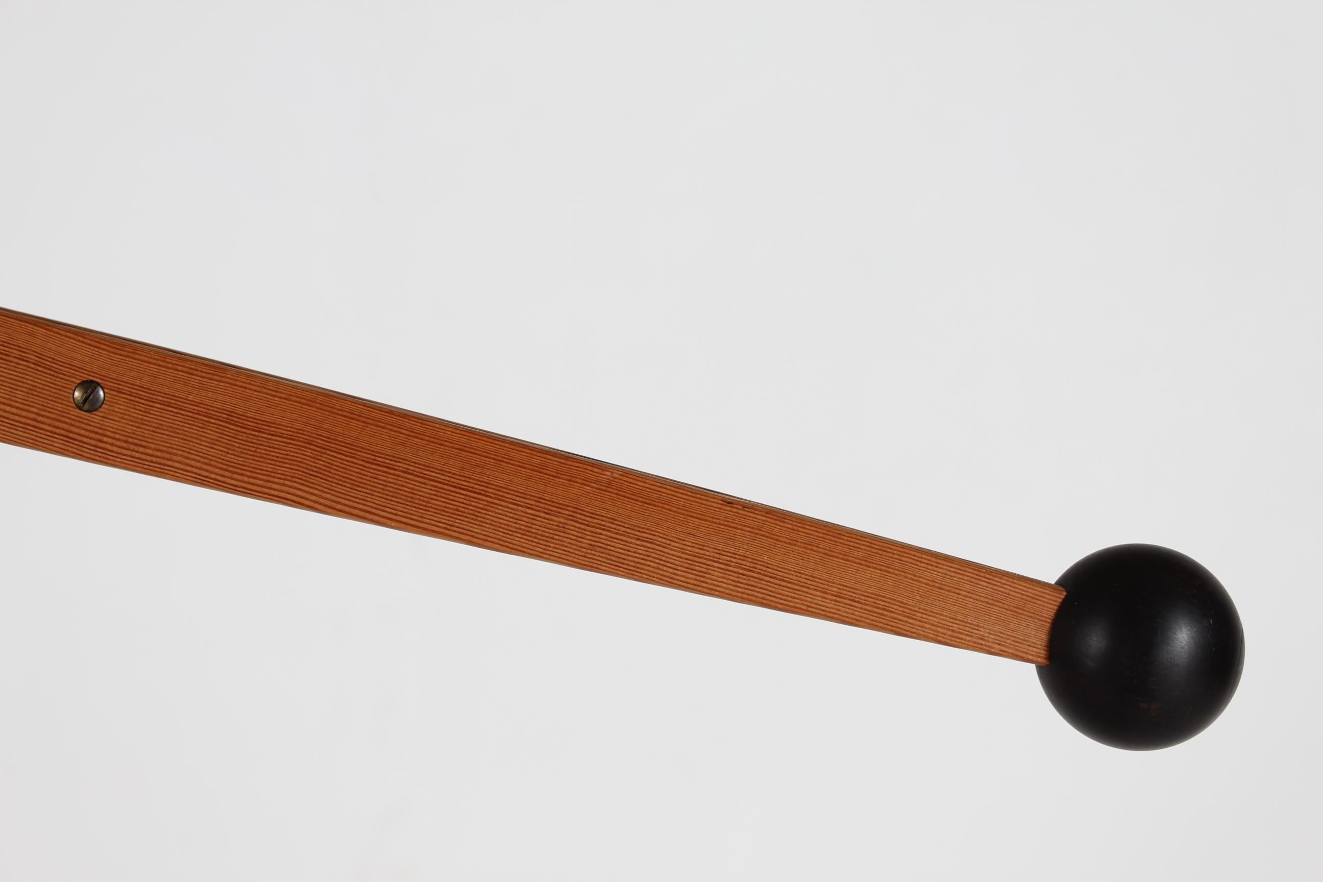 Danish Vilhelm Wohlert Origon Pine Adjustable Floor Lamp 325 Le Klint Shade 70s In Good Condition For Sale In Silkeborg, Silkeborg