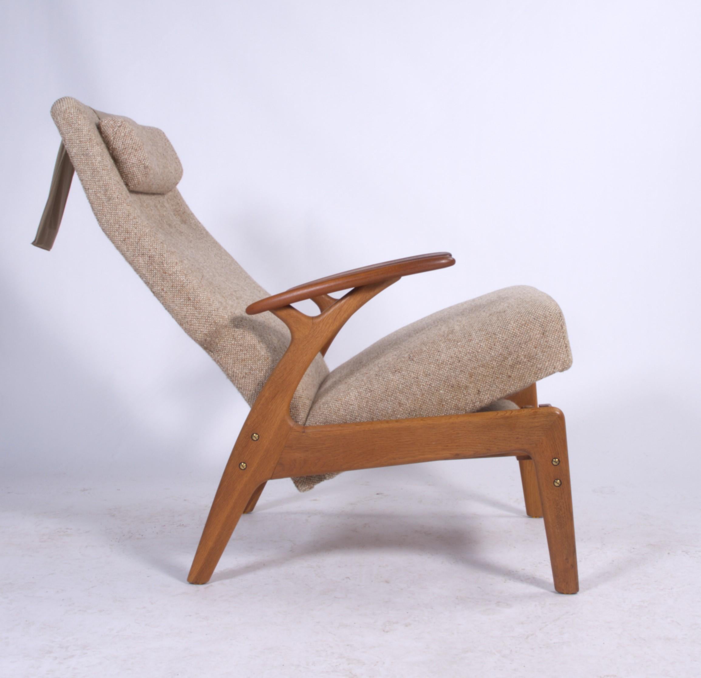 Danish Vintage 1960s Lounge Reclining Chair by Christian Sørensen Model II In Good Condition In Store Heddinge, DK