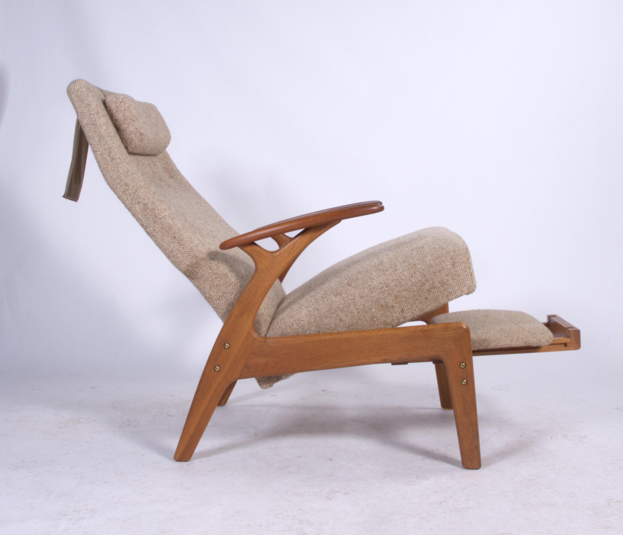 Mid-20th Century Danish Vintage 1960s Lounge Reclining Chair by Christian Sørensen Model II