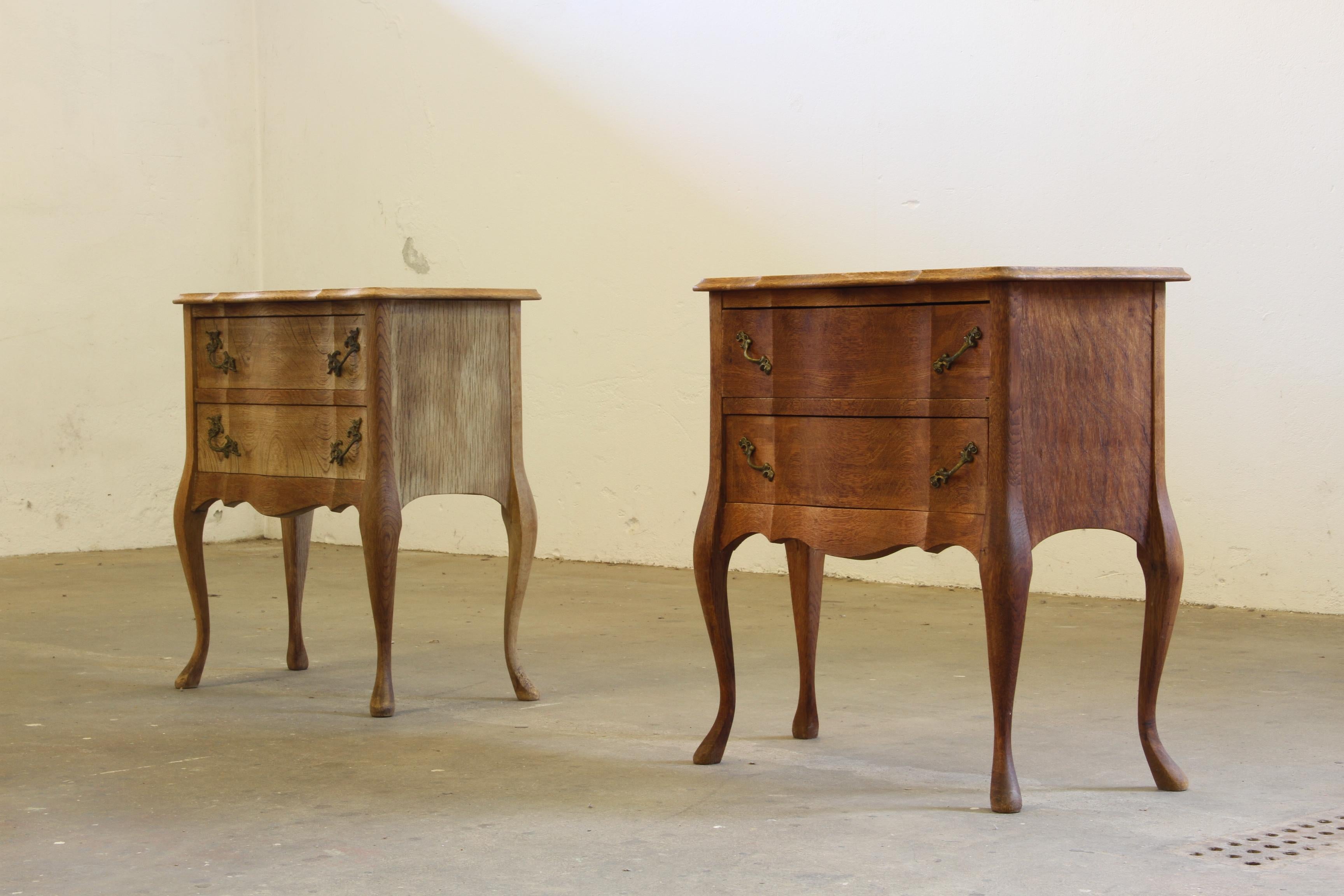 Comodini in quercia danese vintage degli anni '60, stile Henning Kjærnulf In condizioni buone in vendita a Store Heddinge, DK