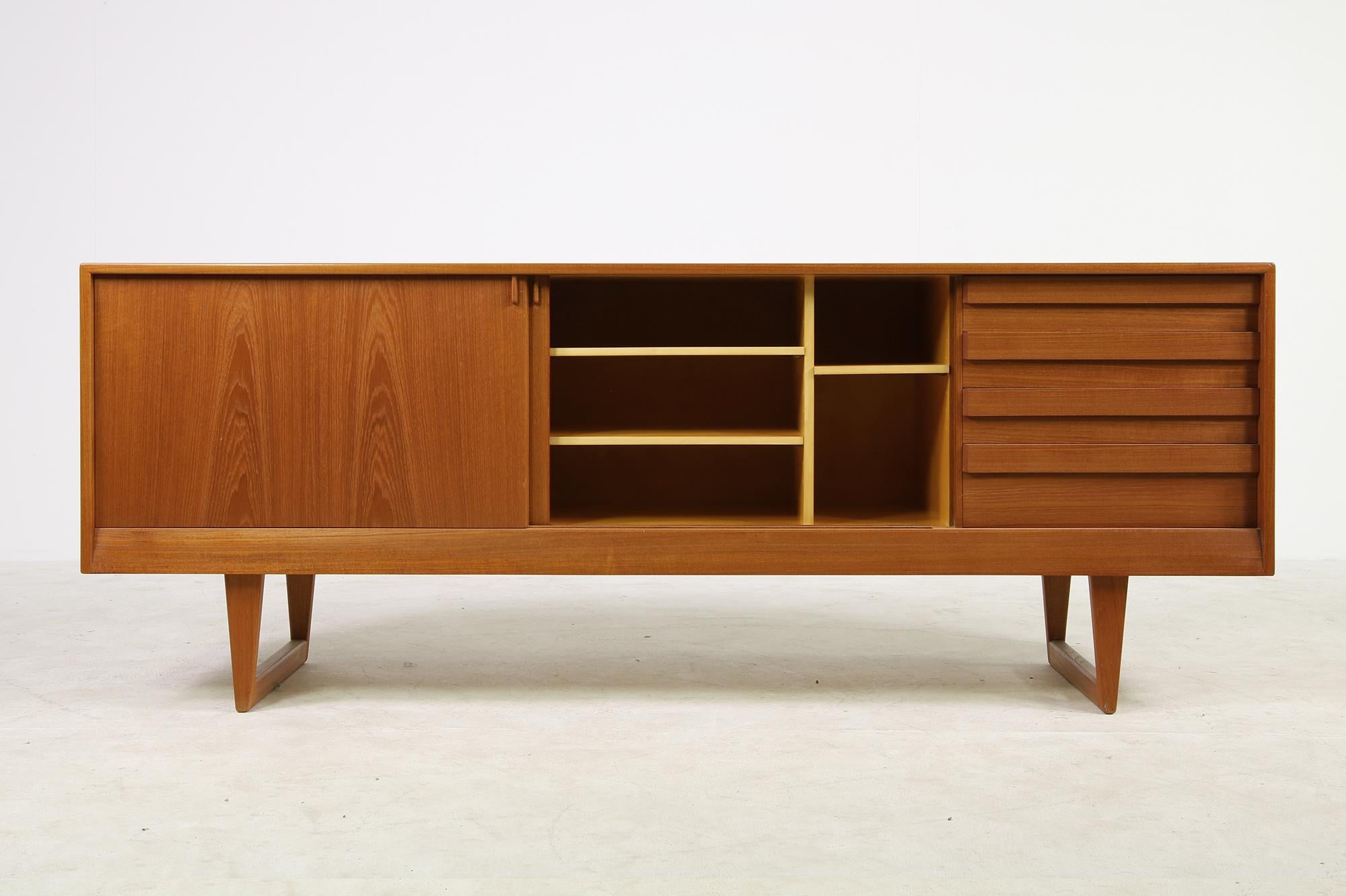 Mid-Century Modern Danish Vintage 1960s Teak Sideboard, Credenza, Made in Denmark, Kurt Ostervig