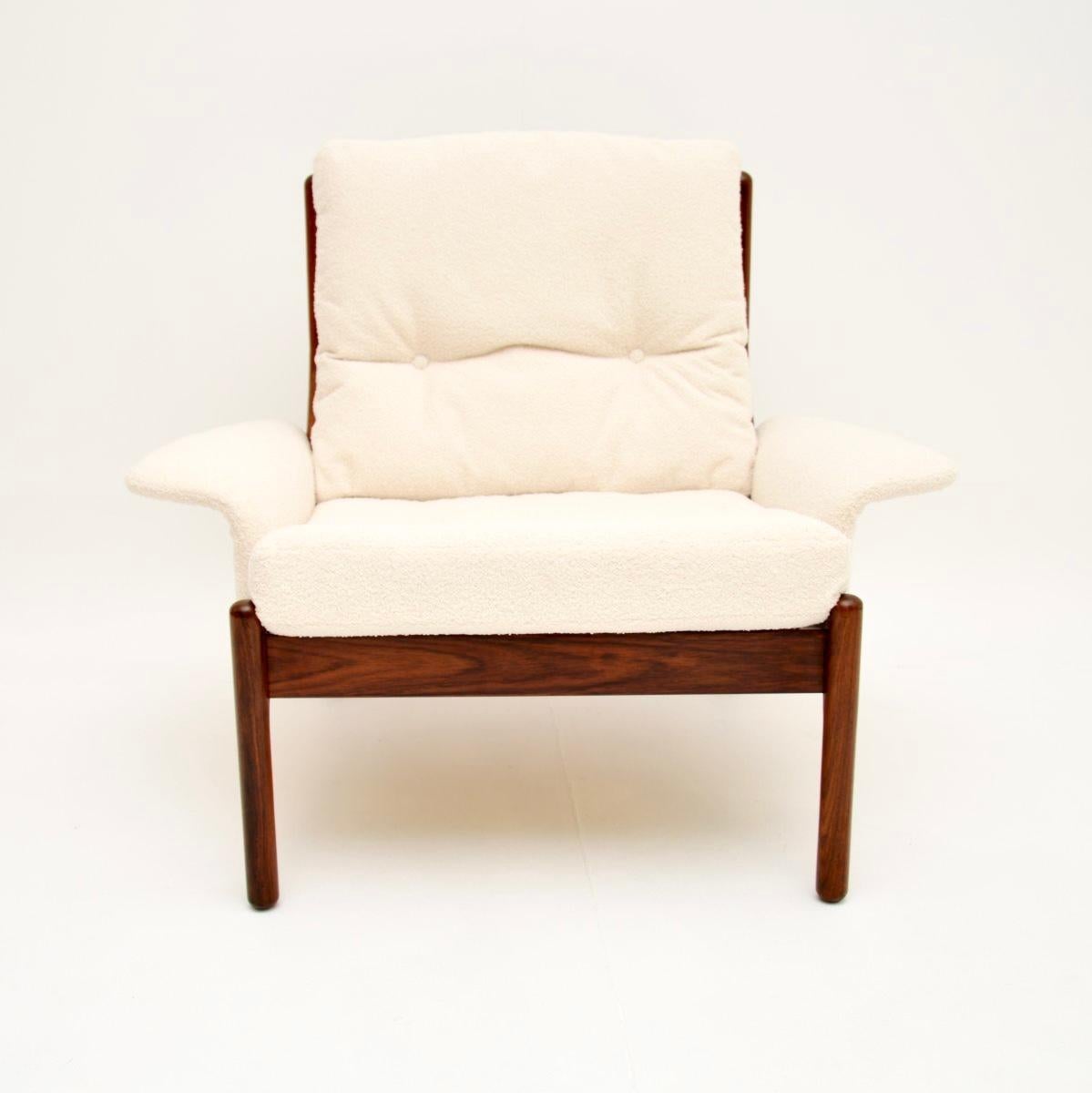 Mid-Century Modern Danish Vintage Armchair by Illum Wikkelso For Sale