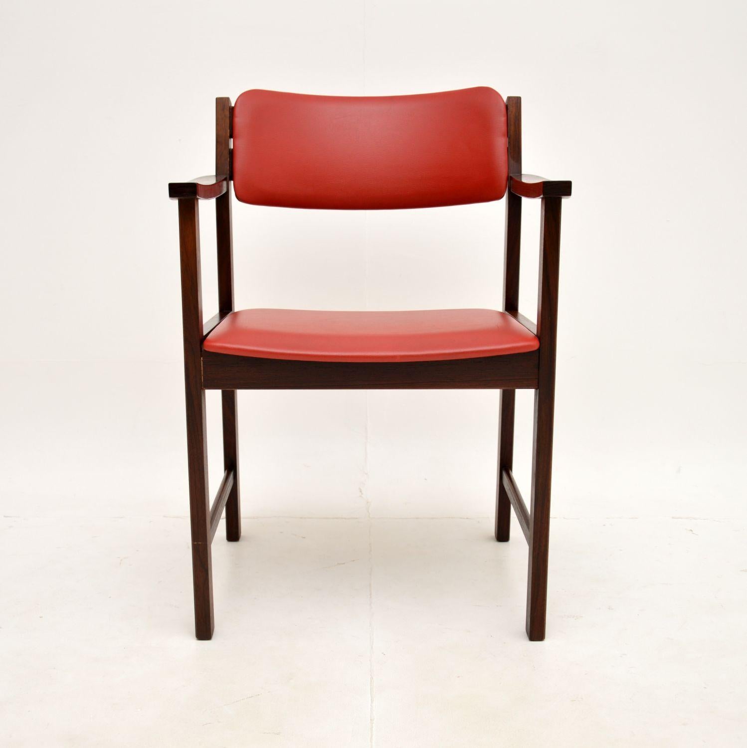 Imitation cuir Fauteuil / chaise de bureau vintage danois en vente
