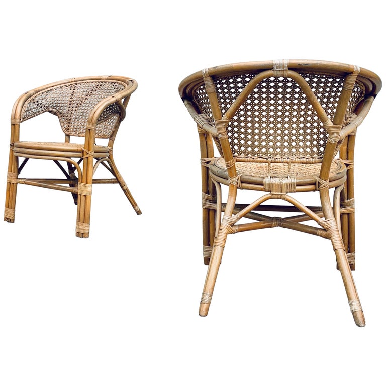 Danish Vintage Bamboo Chairs For Sale at 1stDibs