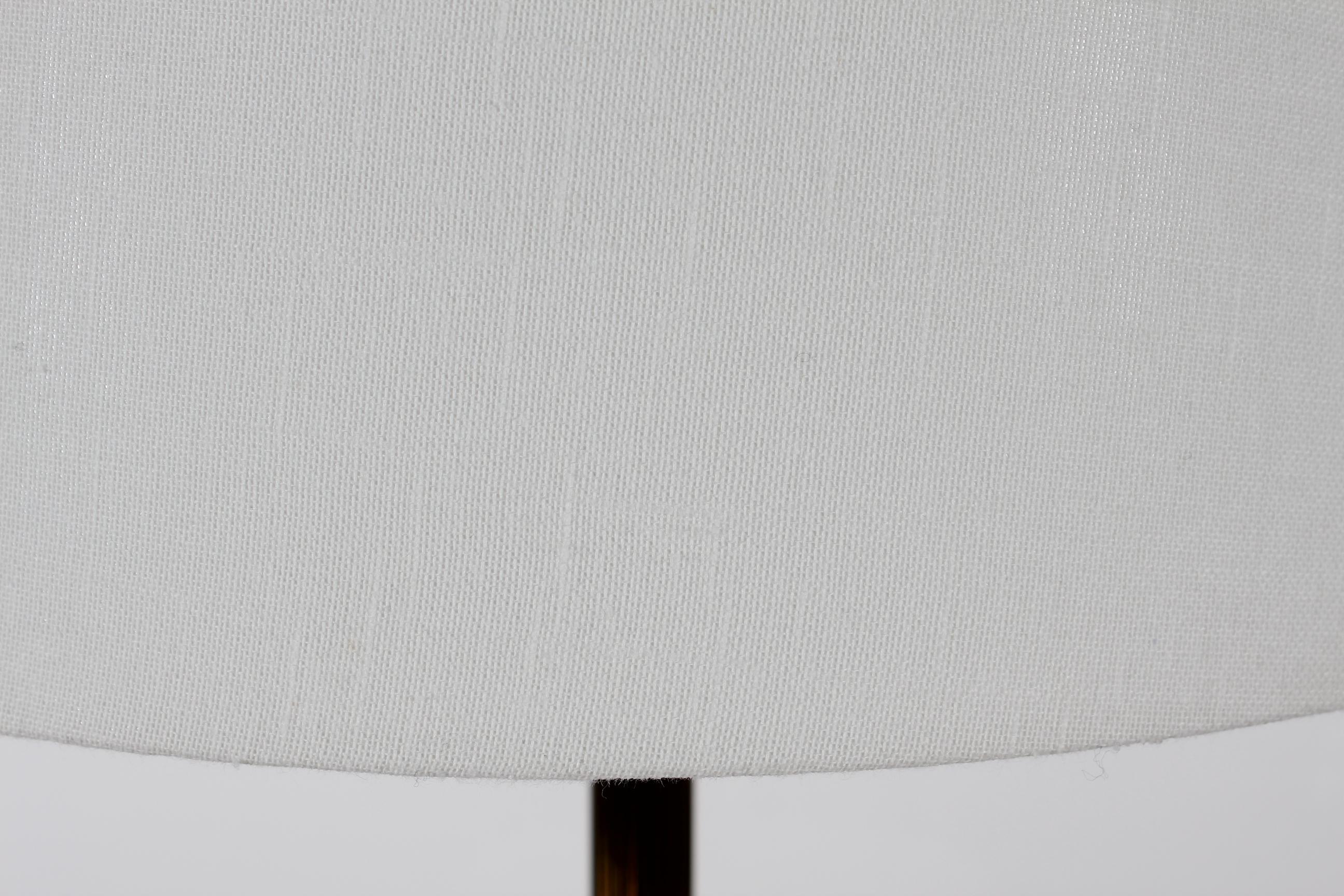 Danish Vintage Bindesbøll Style High Desk Lamp of Bronze with New Shade 1940s For Sale 2