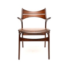 Chaise de bureau / fauteuil danois vintage « Carver » par Erik Buch