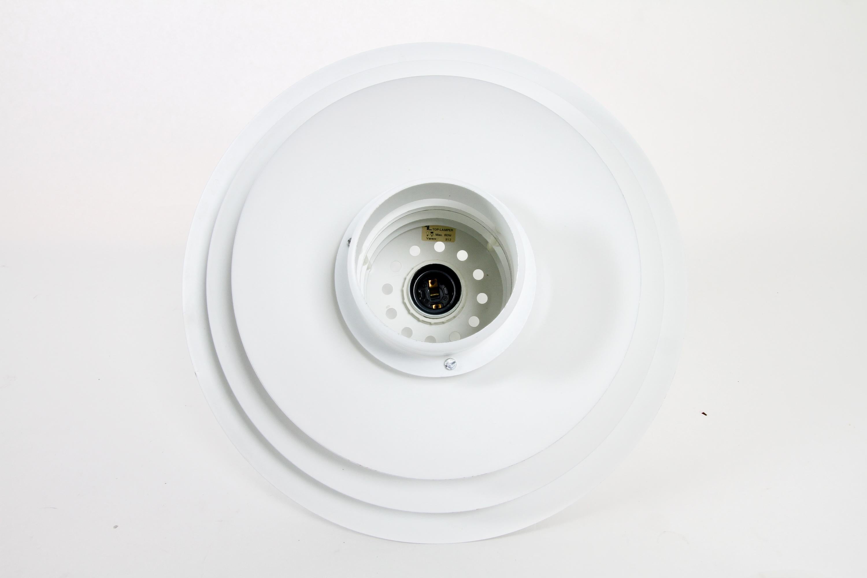 Metallo Ciondolo da soffitto danese vintage di Top Lamper anni '70 in vendita