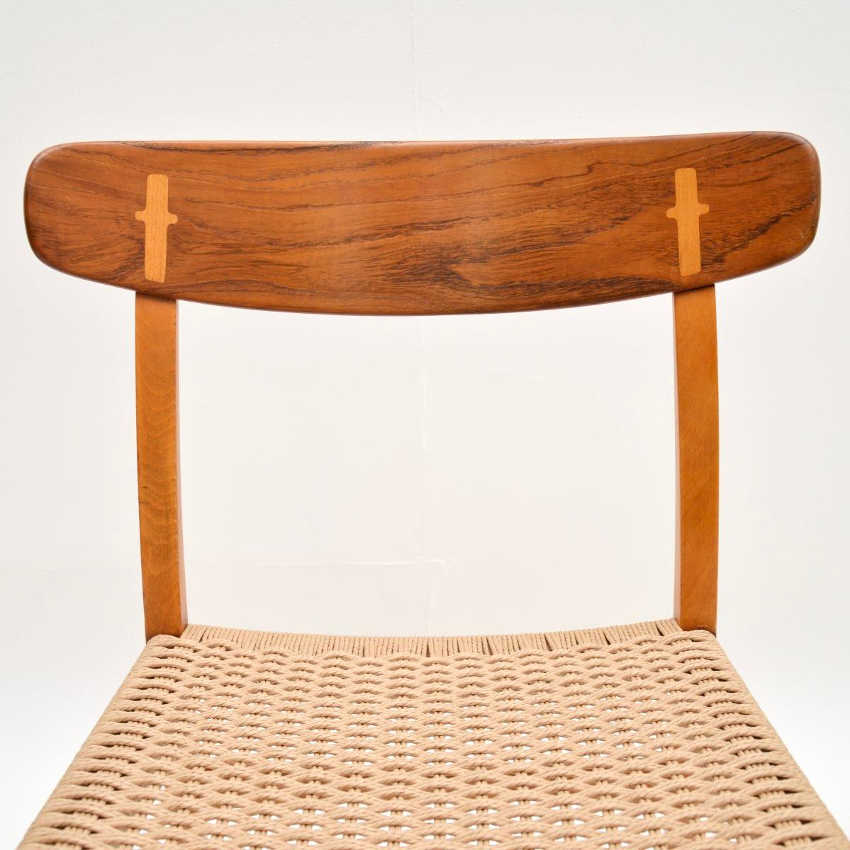 Sedia vintage danese CH-23 di Hans Wegner per Carl Hansen In condizioni buone in vendita a London, GB