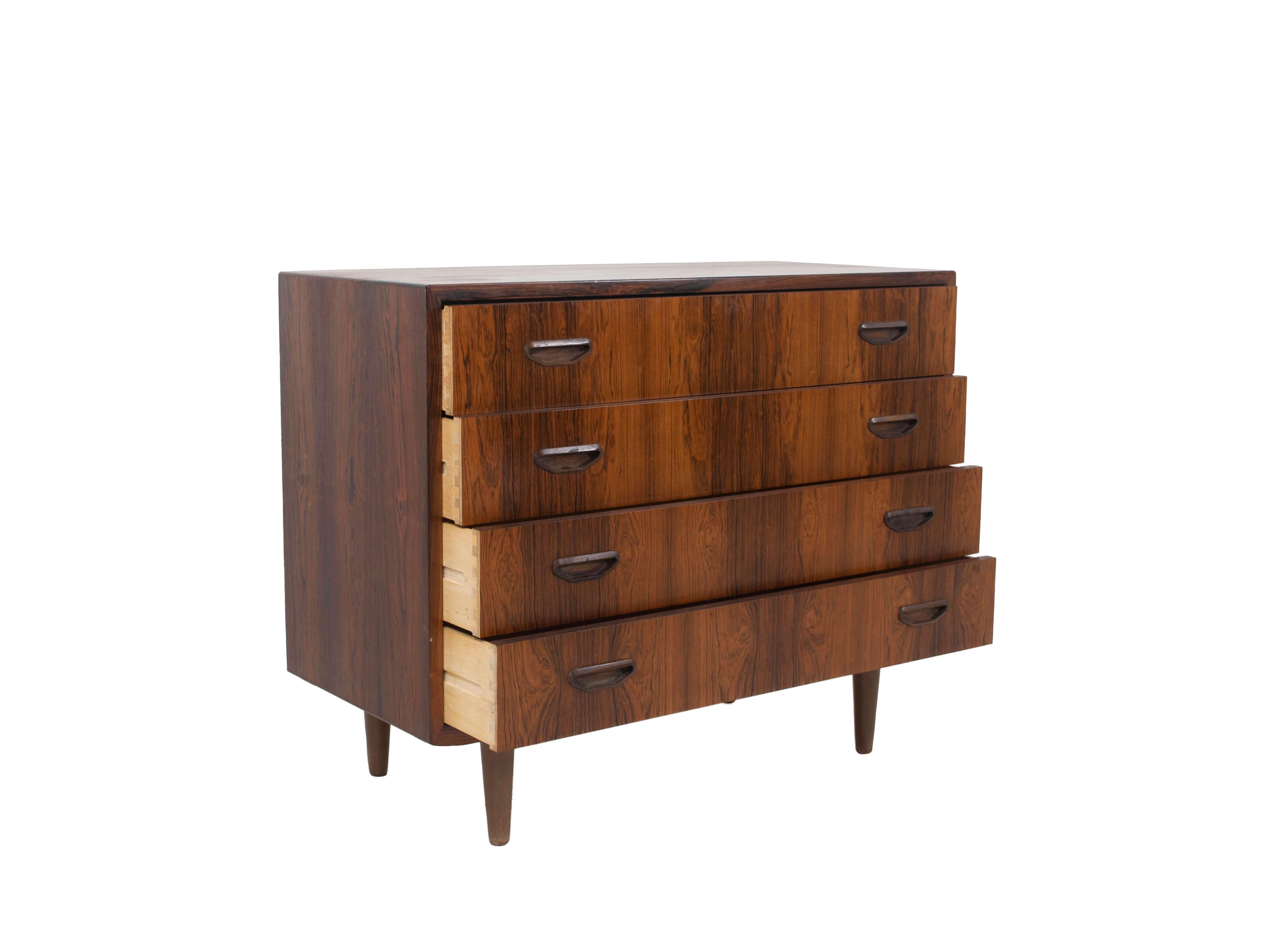 Danish Vintage Chest of Drawers by P. Westergaards Møbelfabrik, 1960s In Good Condition In Hellouw, NL