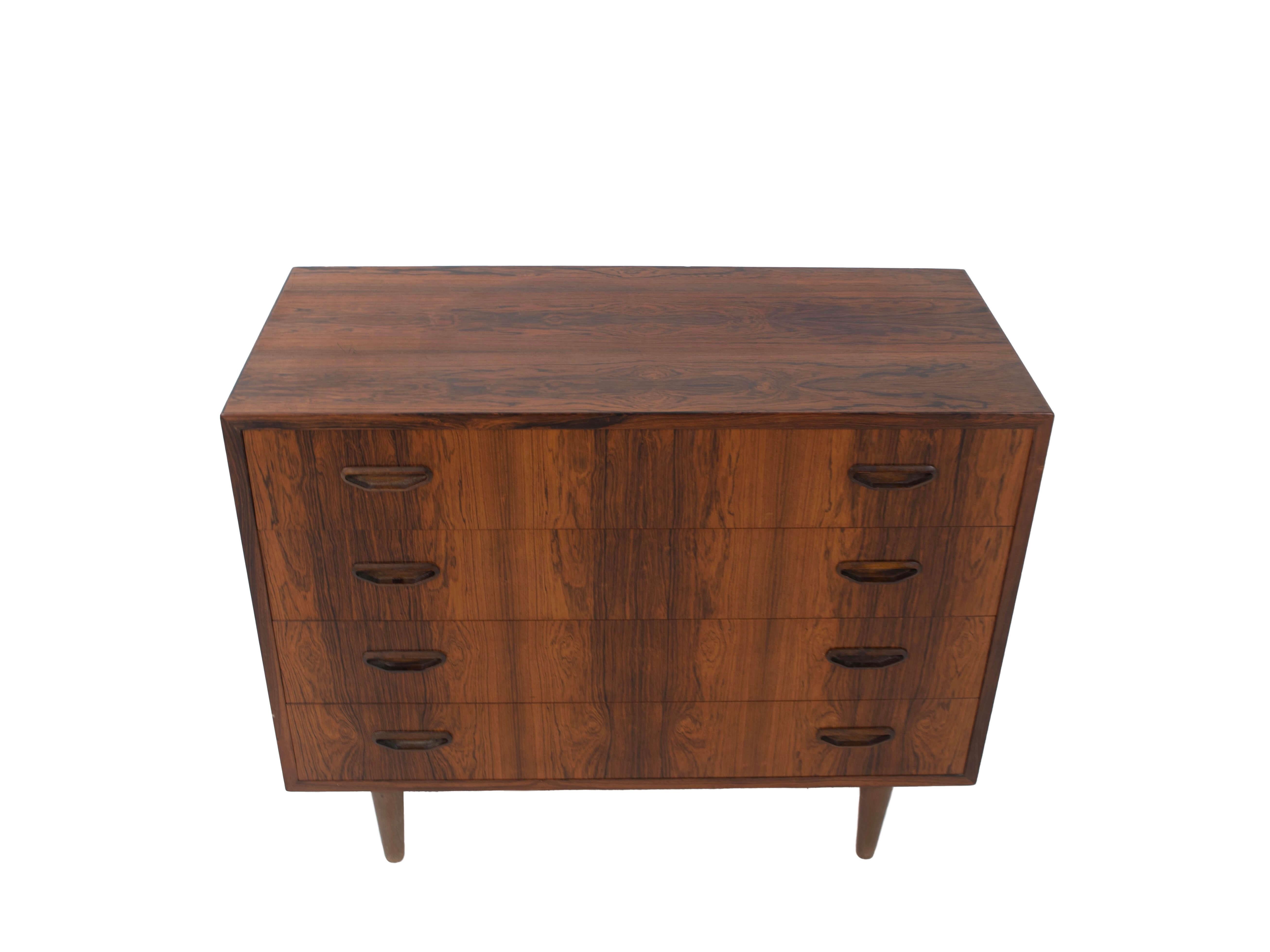 Rosewood Danish Vintage Chest of Drawers by P. Westergaards Møbelfabrik, 1960s