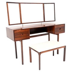 Coiffeuse et tabouret vintage danois par Kai Kristiansen pour Aksel Kj