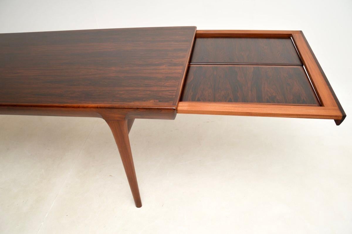 Danish Vintage Extending Dining Table by IB Kofod Larsen For Sale 2