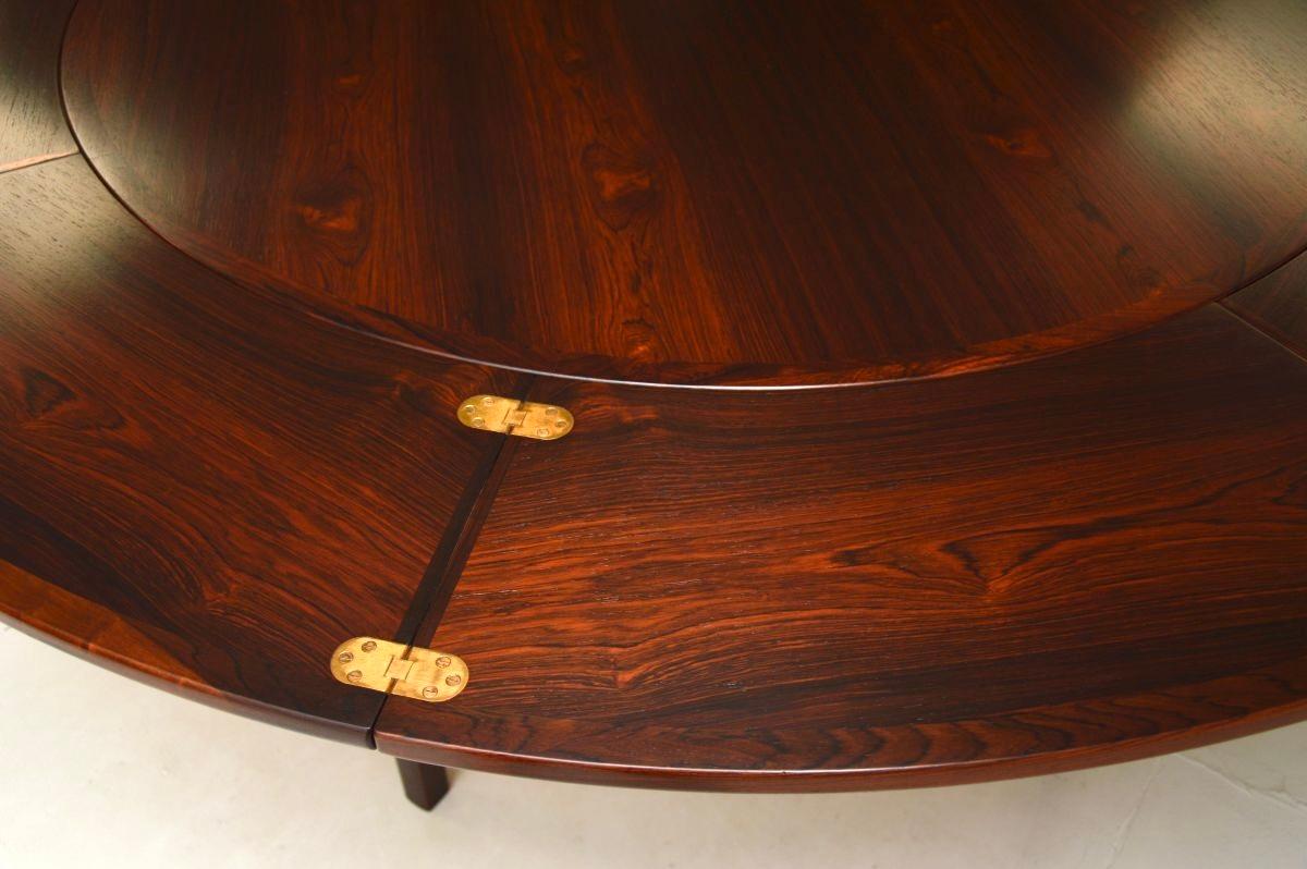 Table de salle à manger lotus danoise vintage à rabat par Dyrlund en vente 3