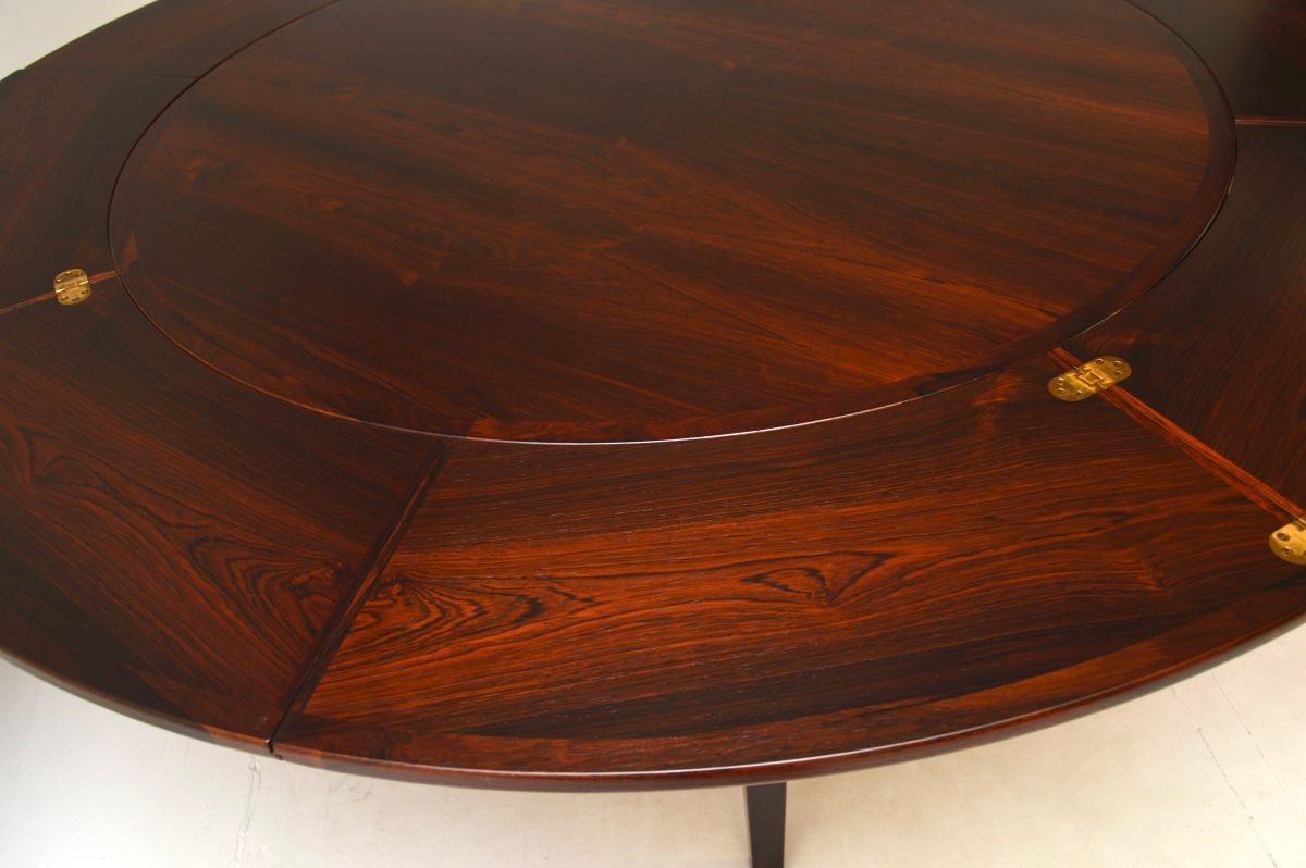 Table de salle à manger lotus danoise vintage à rabat par Dyrlund en vente 4