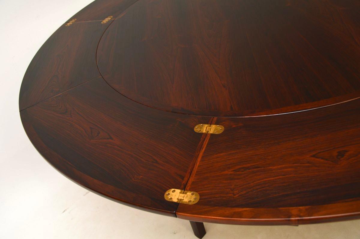 Table de salle à manger lotus danoise vintage à rabat par Dyrlund en vente 1
