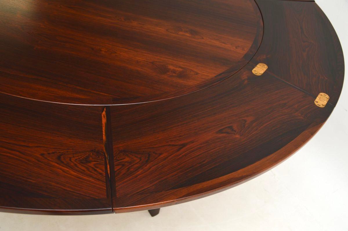 Table de salle à manger lotus danoise vintage à rabat par Dyrlund en vente 2