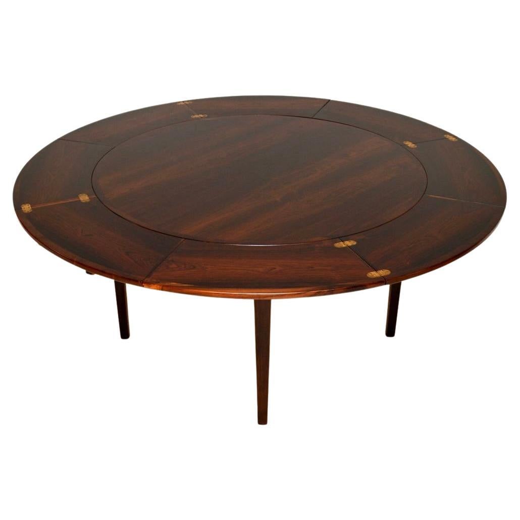 Danish Vintage Flip Flap Lotus Dining Table by Dyrlund