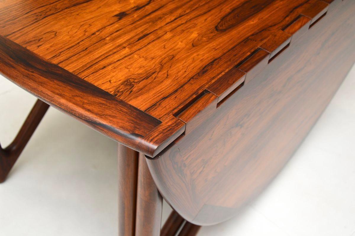 Danish Vintage Gate Leg Dining Table by Niels Koefoed For Sale 5
