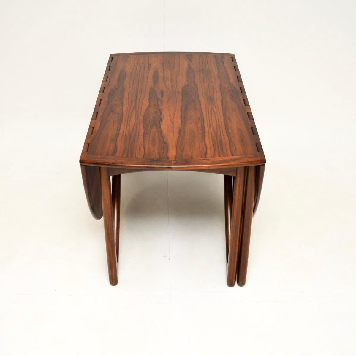 Wood Danish Vintage Gate Leg Dining Table by Niels Koefoed For Sale