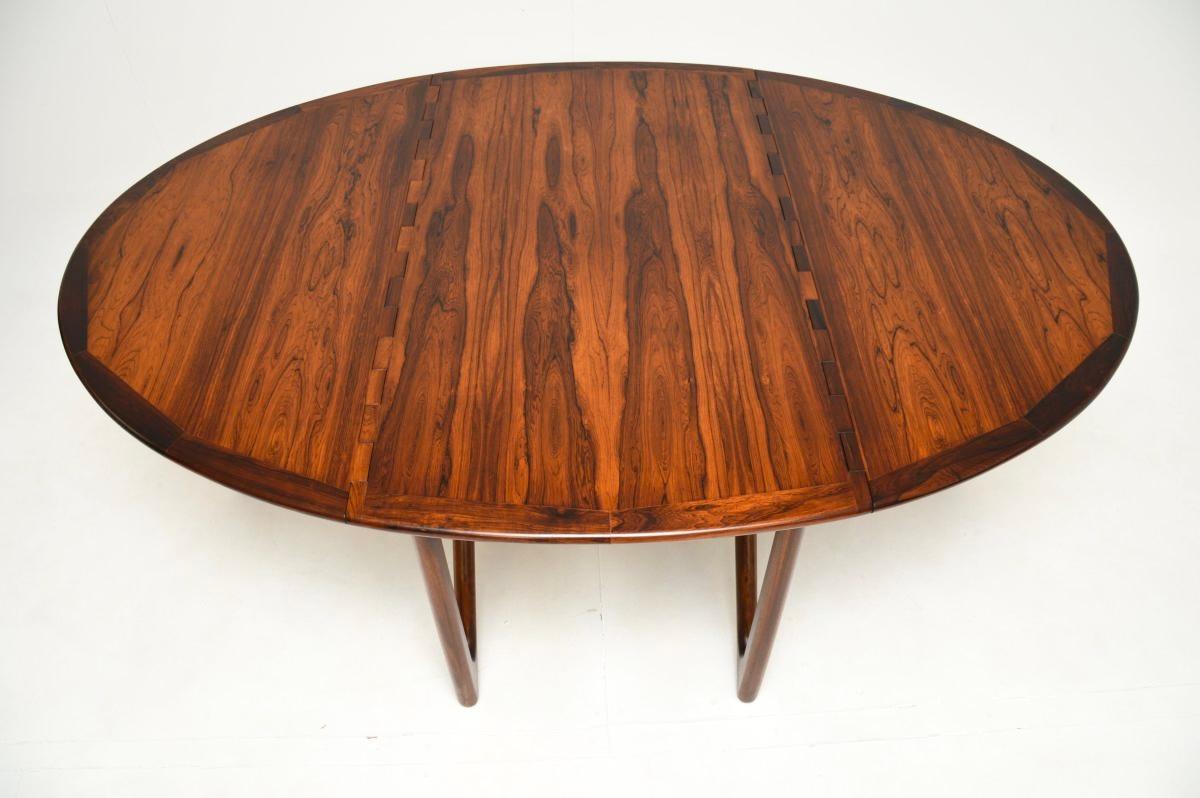 Danish Vintage Gate Leg Dining Table by Niels Koefoed For Sale 2