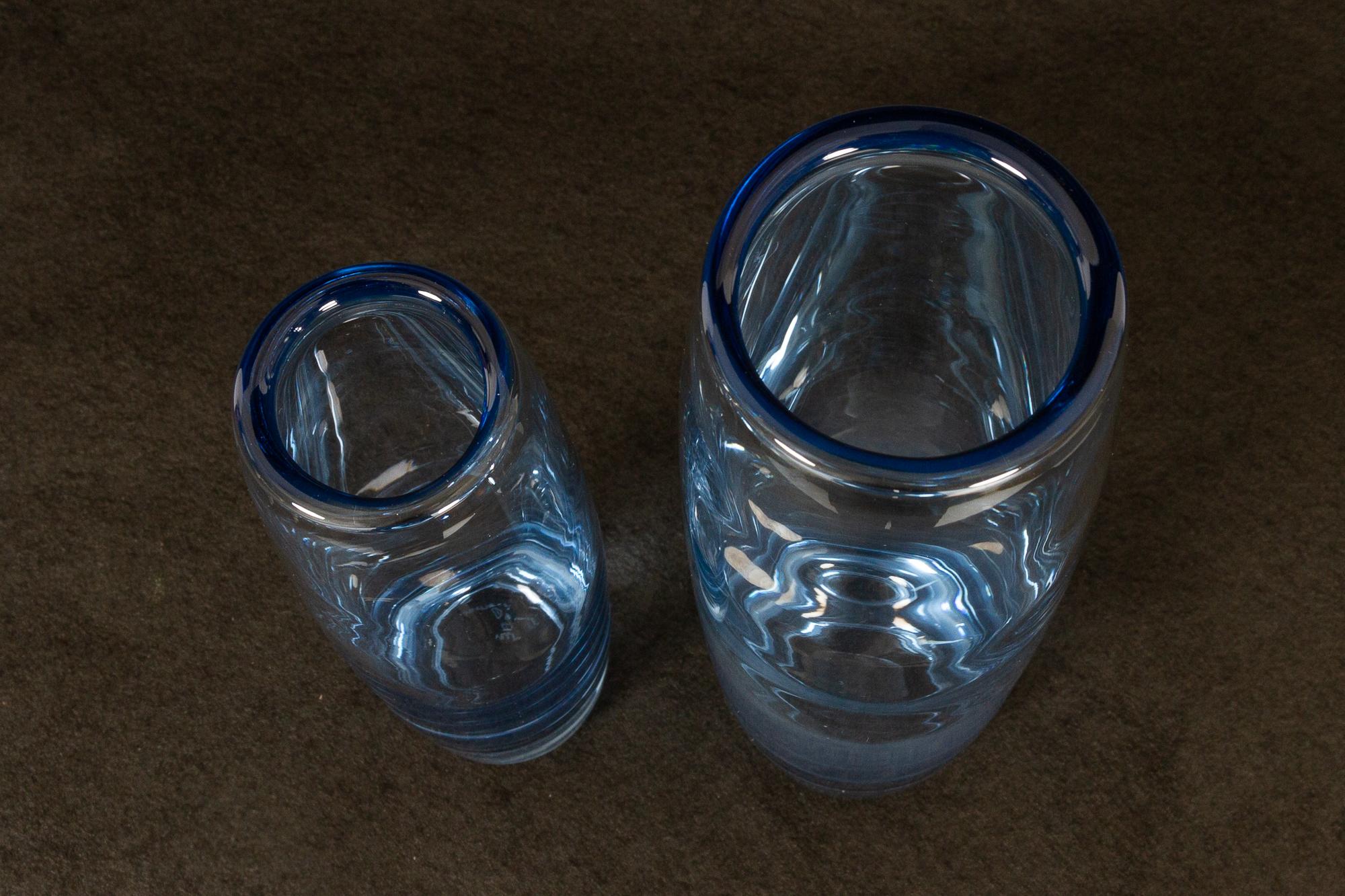 Danish Vintage Glass Vases by Per Lütken for Holmegaard, 1960s In Good Condition In Asaa, DK