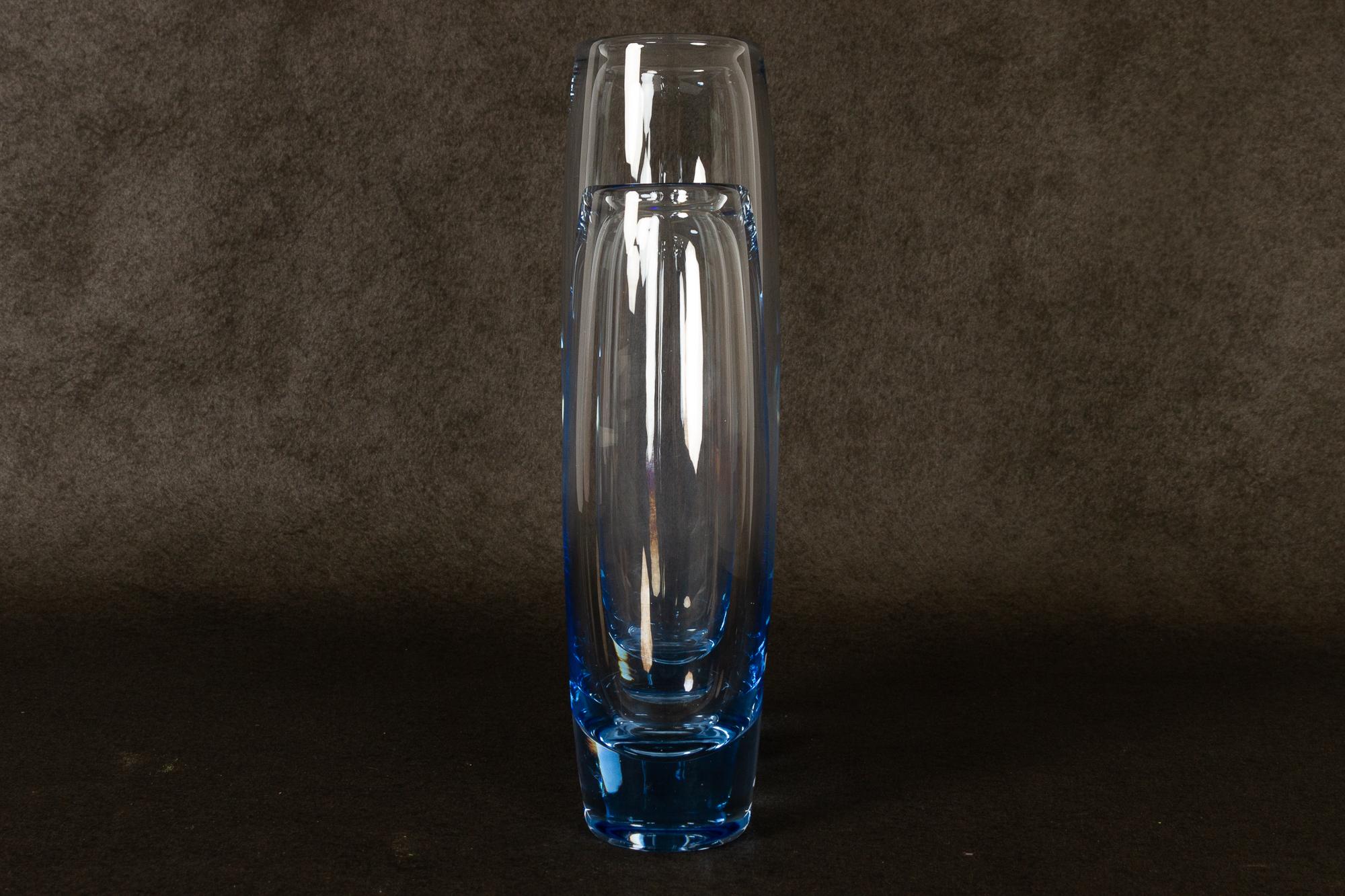 Danish Vintage Glass Vases by Per Lütken for Holmegaard, 1960s 1