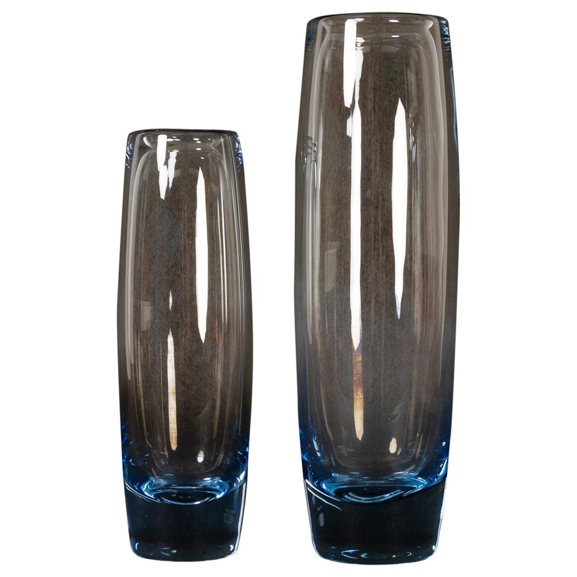 Danish Vintage Glass Vases by Per Lütken for Holmegaard, 1960s